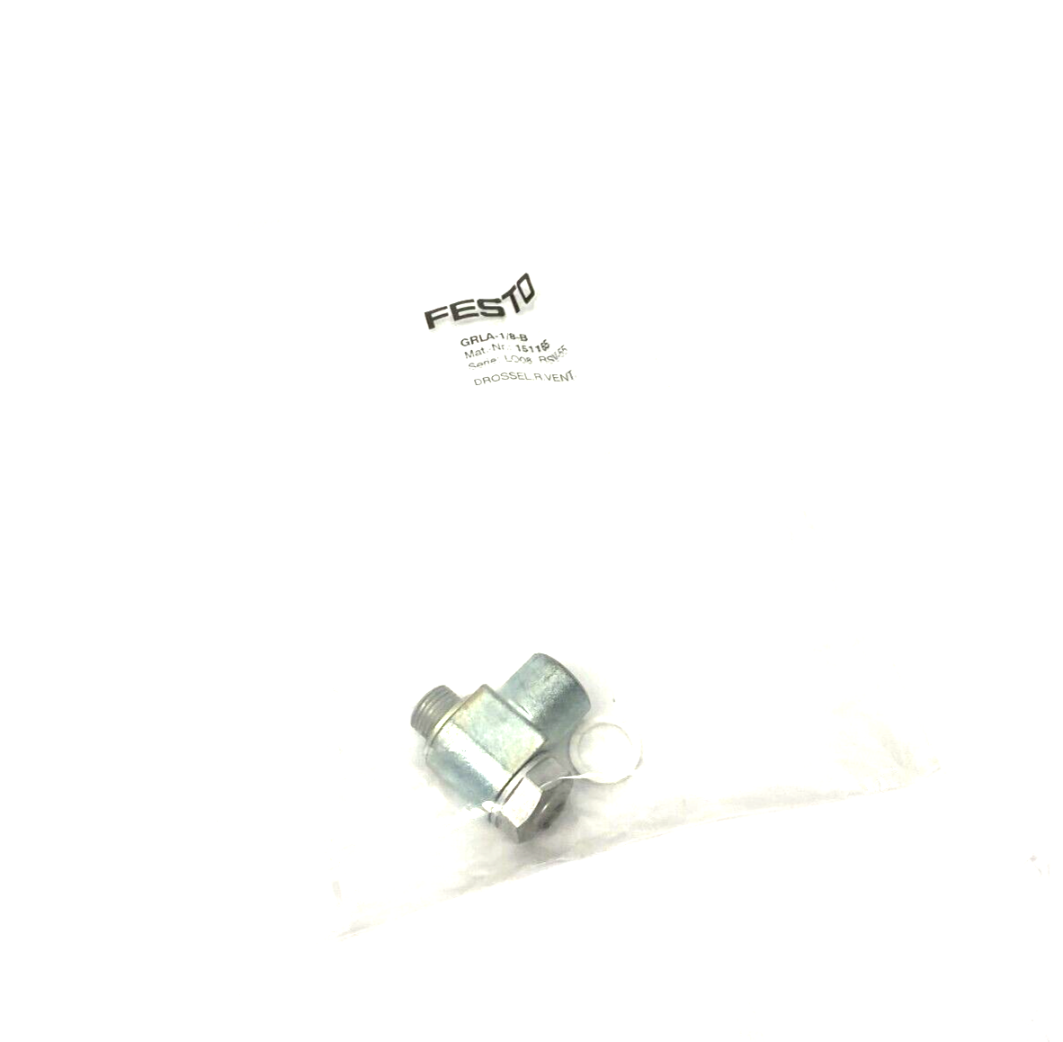 Festo GRLA-1/8-B One-Way Flow Control Valve 151165 - Maverick Industrial Sales