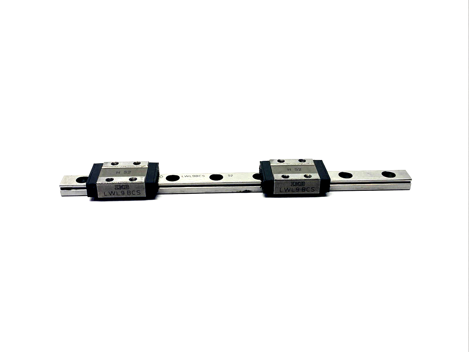 IKO LWL9R160BHS2 Linear Guide Rail 160mm w/ x2 LWL9BCS Guide Bearing Blocks - Maverick Industrial Sales