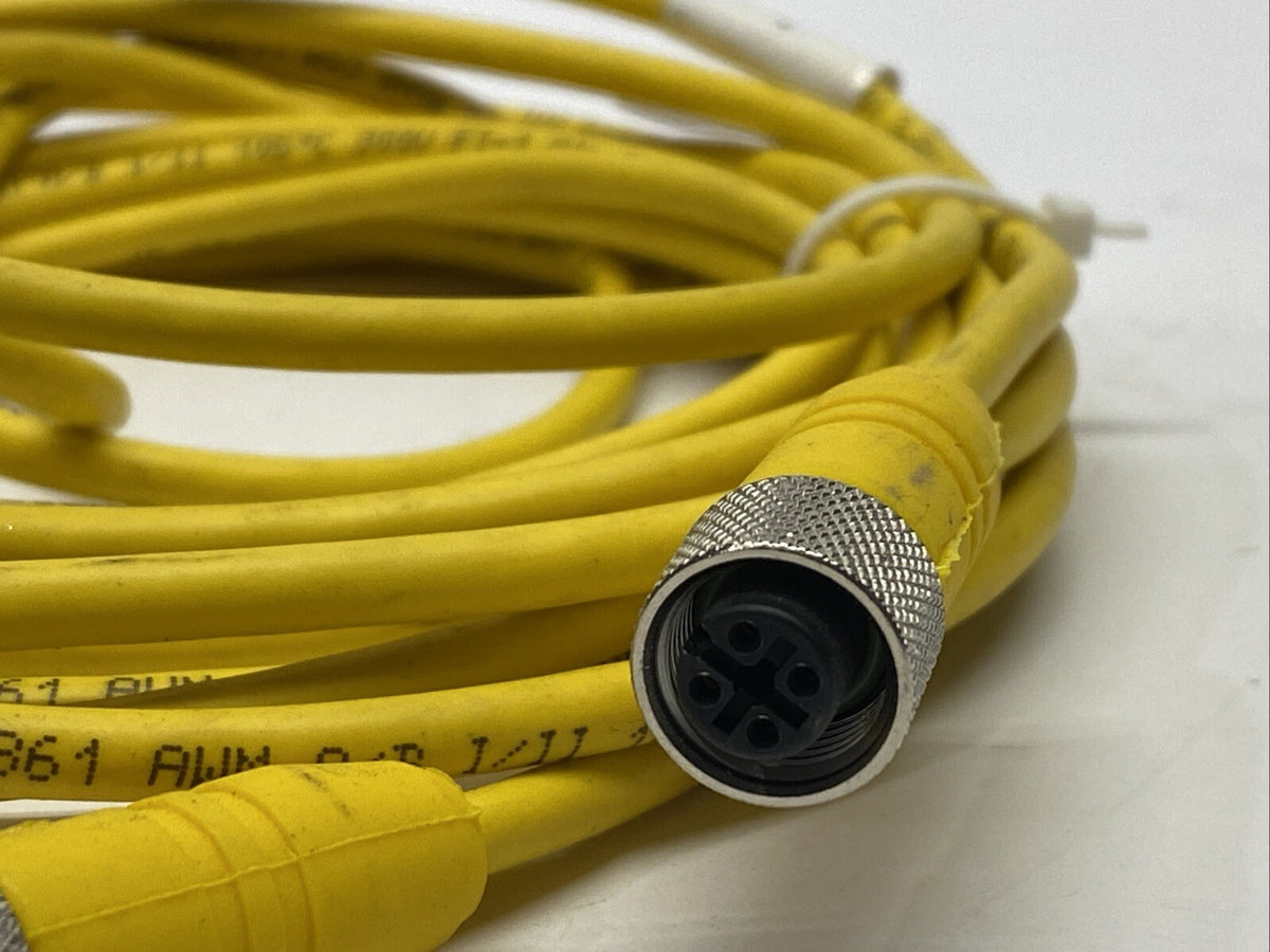 RST 4-RKT 4-633/5M, 600000815 | Lumberg Automation RST 4-RKT 4-633/5M Actuator Sensor Cable M/F M12 4-Pin 5m - Used - Maverick Industrial Sales
