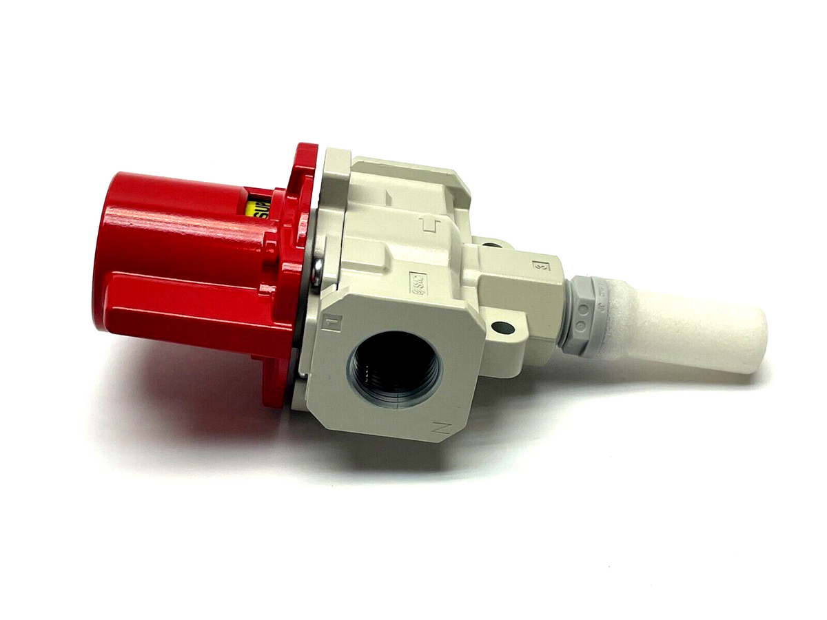SMC VHS40-N04B-Z Manual Lockout Single Action Relief Valve 3-Port - Maverick Industrial Sales