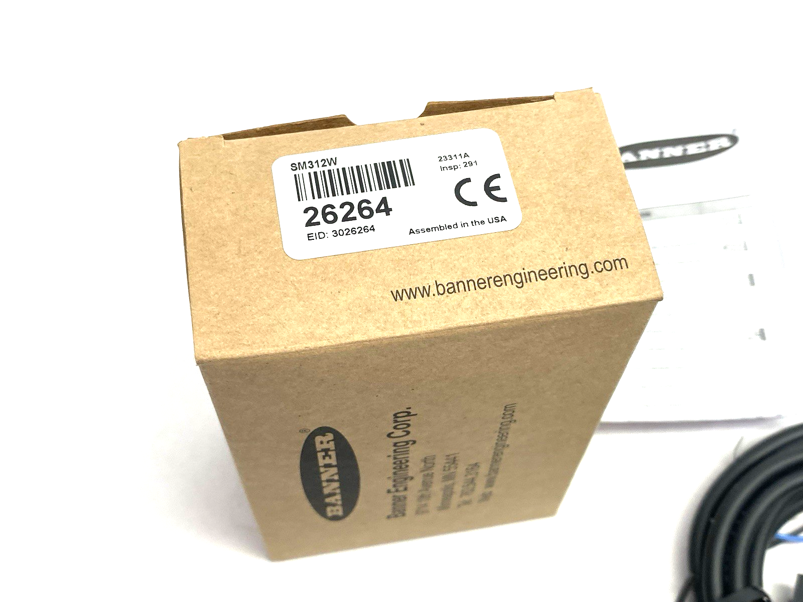 Banner SM312W MINI-BEAM Divergent Diffuse Sensor Range: 130mm 26264 - Maverick Industrial Sales