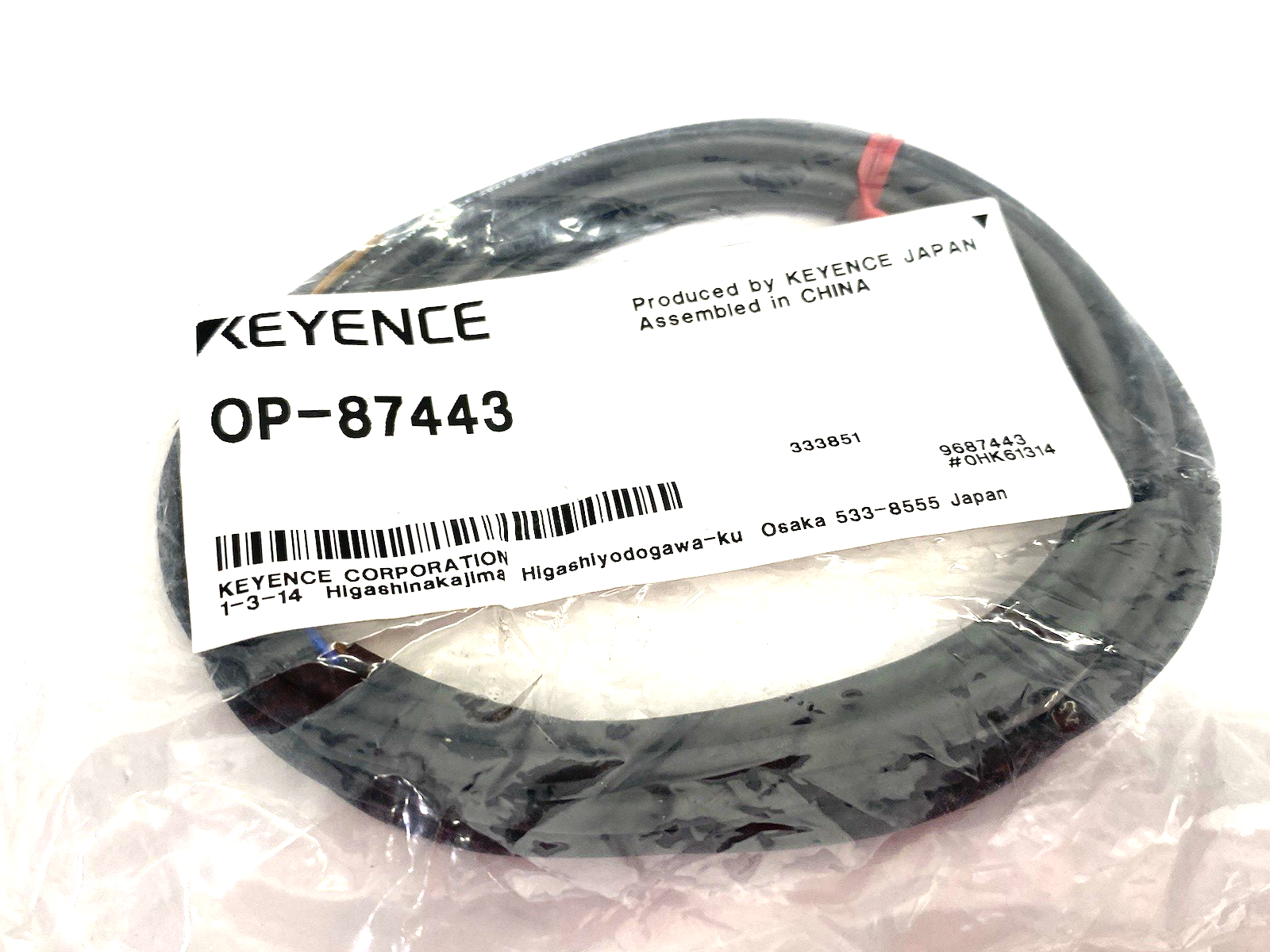 OP-87443 | Keyence Panel/Monitor Power Cable M8 4-pin / Strand wire 2 m - New - Maverick Industrial Sales
