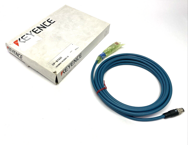 Keyence OP-87231 Ethernet Cable NFPA79 Compatible M12 4-Pin RJ45 5m - Maverick Industrial Sales