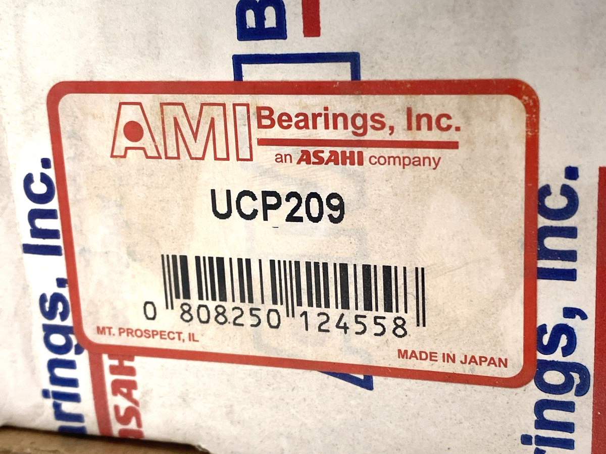 UCP209 | AMI Pillow Block Bearing Wide Set Screw Iron Housing 45mm Shaft - New – Open box - Maverick Industrial Sales