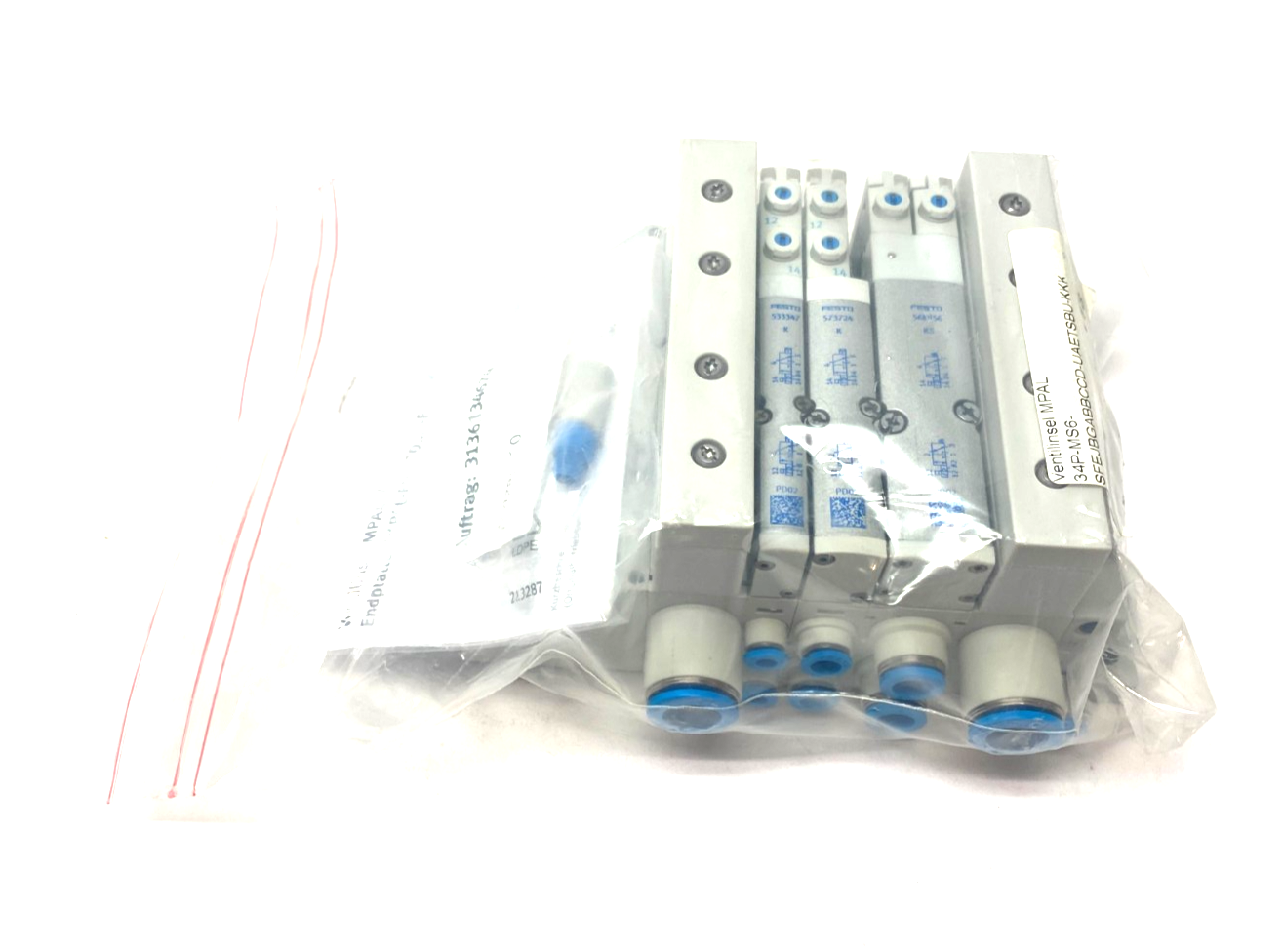Festo 34P-MS6-SFEJBGABBCCD-UAETSBU-3K Configured Valve Manifold 569926 - Maverick Industrial Sales
