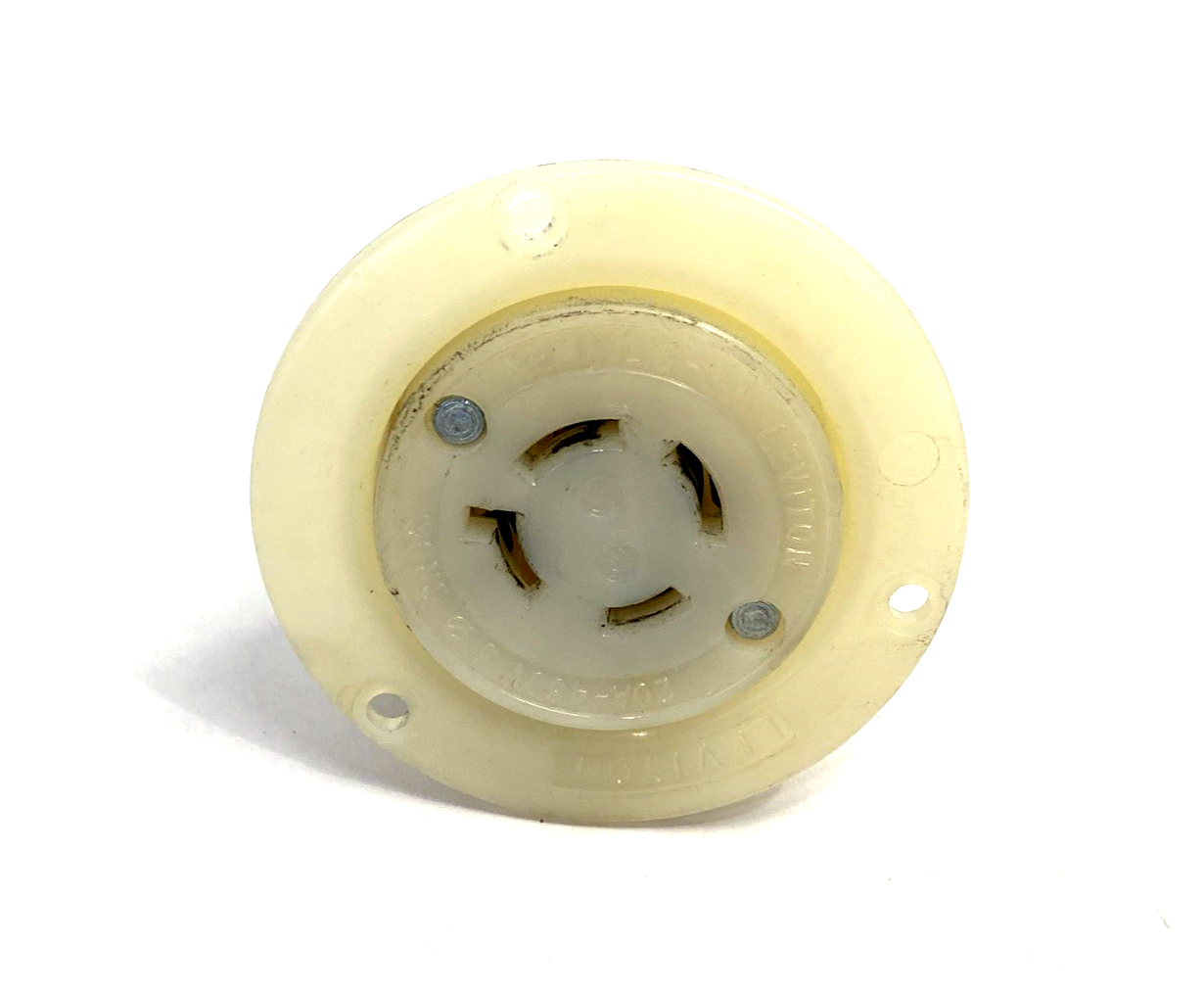 2436 | Leviton Flanged Outlet Locking Receptacle 20A 480V 3PH, L16-20R, LOT OF 11 - Used - Maverick Industrial Sales