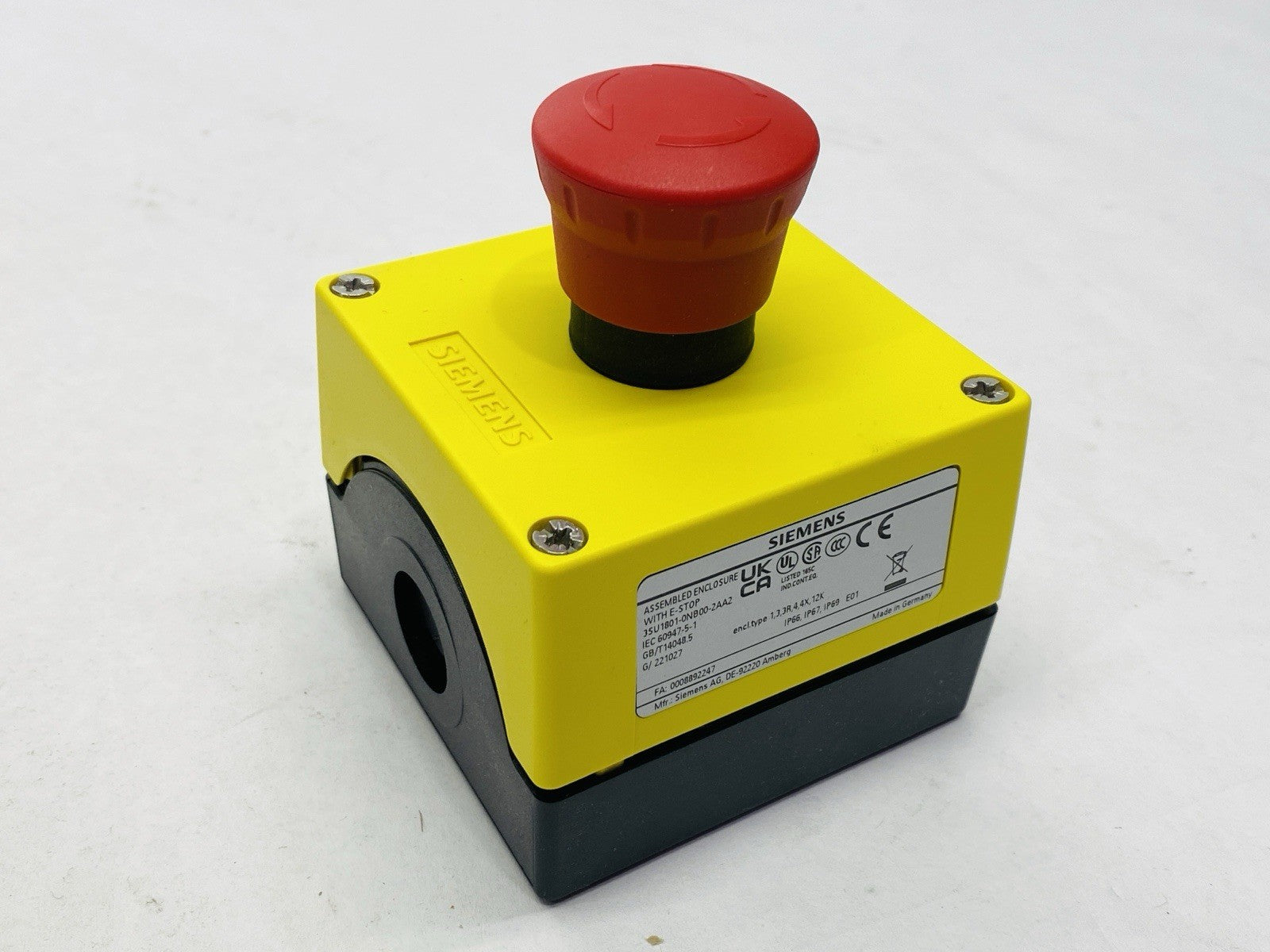 Siemens 3SU1801-0NB00-2AA2 Heavy Duty Aluminum Enclosure With E-Stop - Maverick Industrial Sales