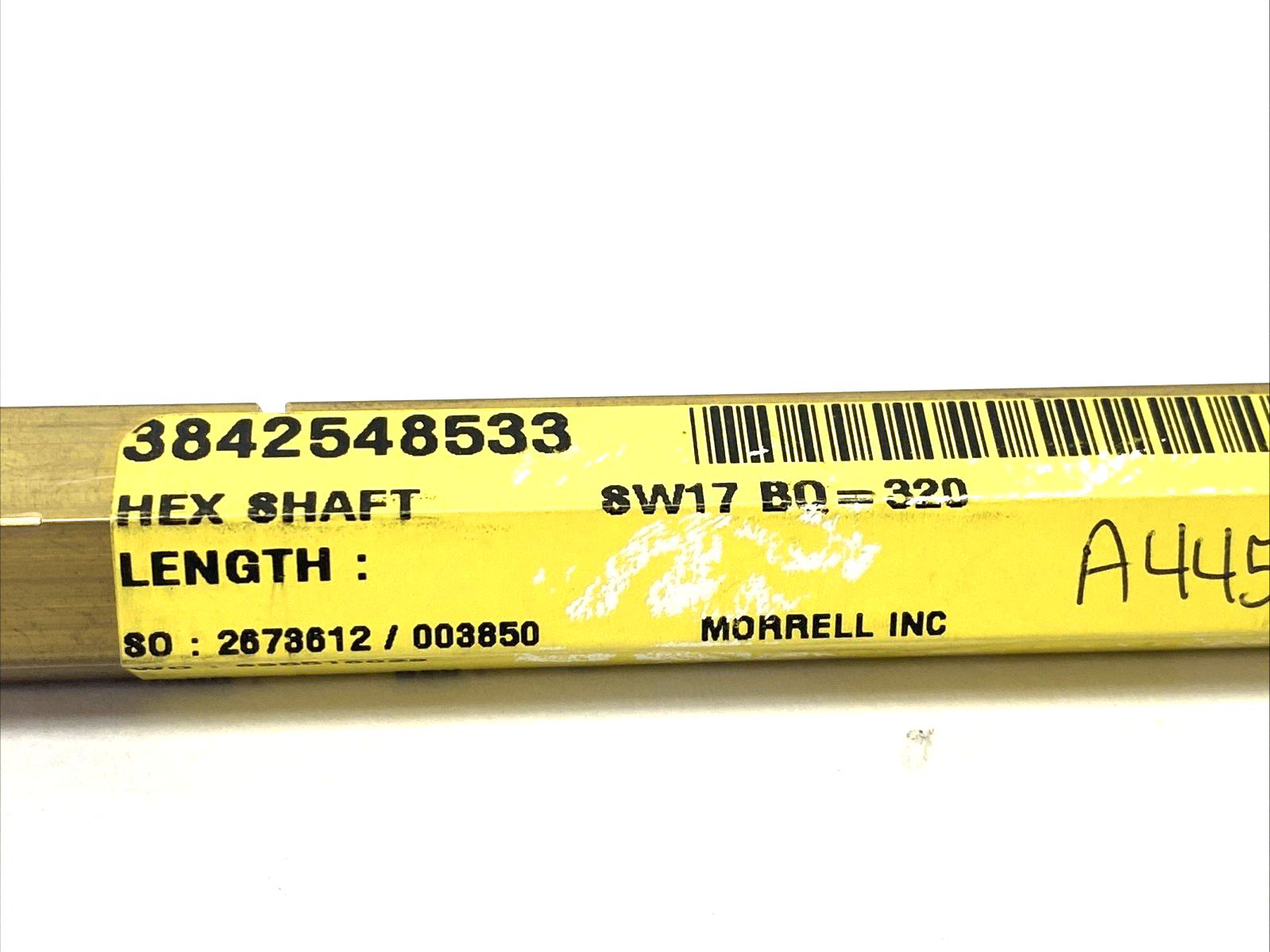 Bosch Rexroth 3842548533 Hex Shaft SW17 BQ=320 145mm Length, 17mm Wrench Size - Maverick Industrial Sales