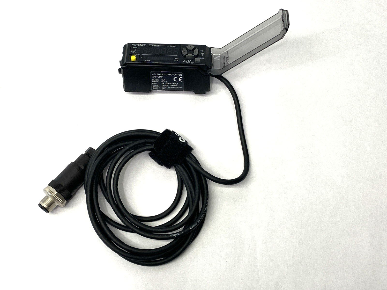 GV-21P | Keyence Digital CMOS Laser Sensor Amplifier Main Unit M12 4-Pin - Used - Maverick Industrial Sales