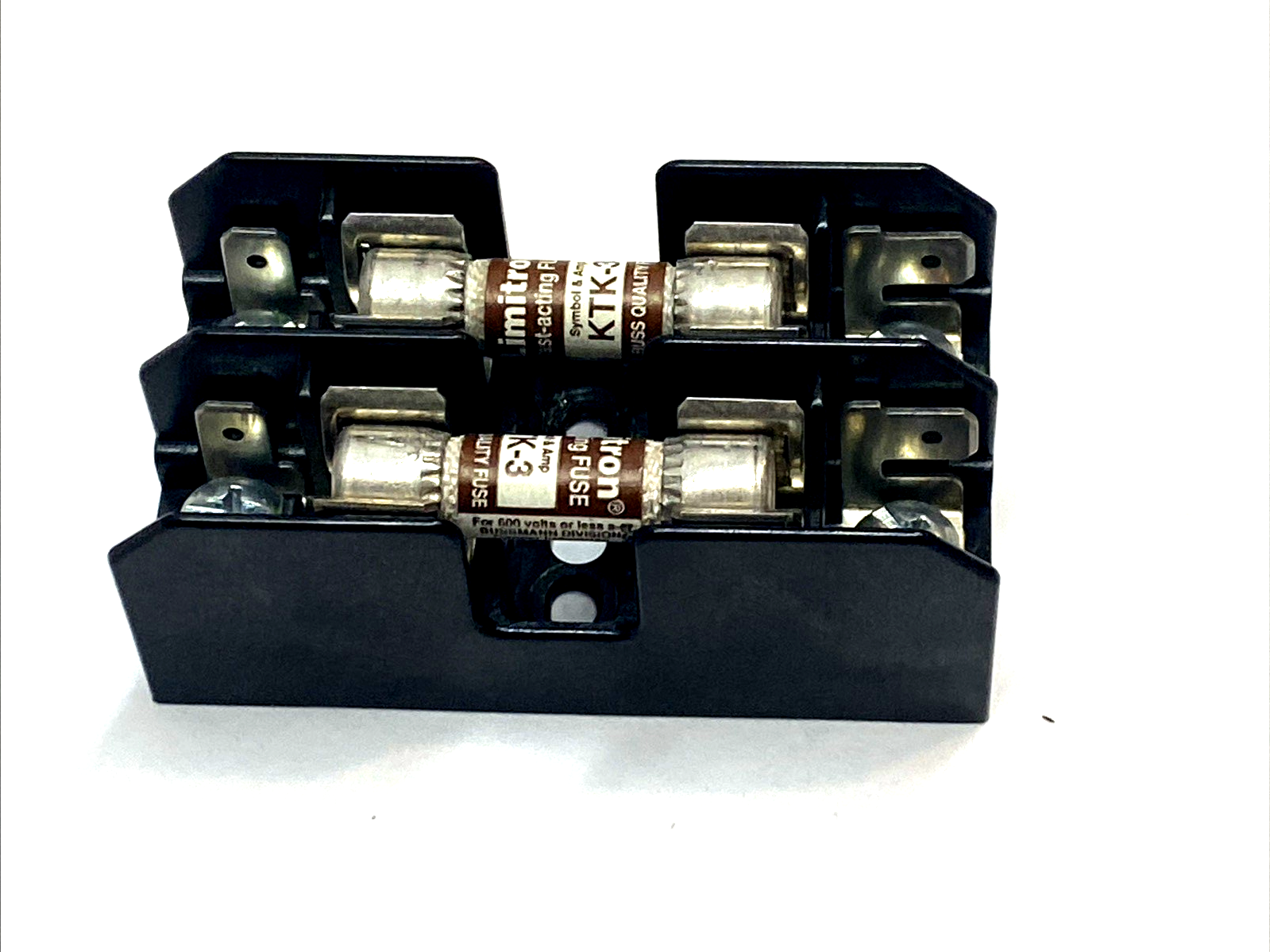 BM6032SQ | Bussmann 2-Pole Midget Fuse Block 30A 600V Screw/Quick Connect - Used - Maverick Industrial Sales