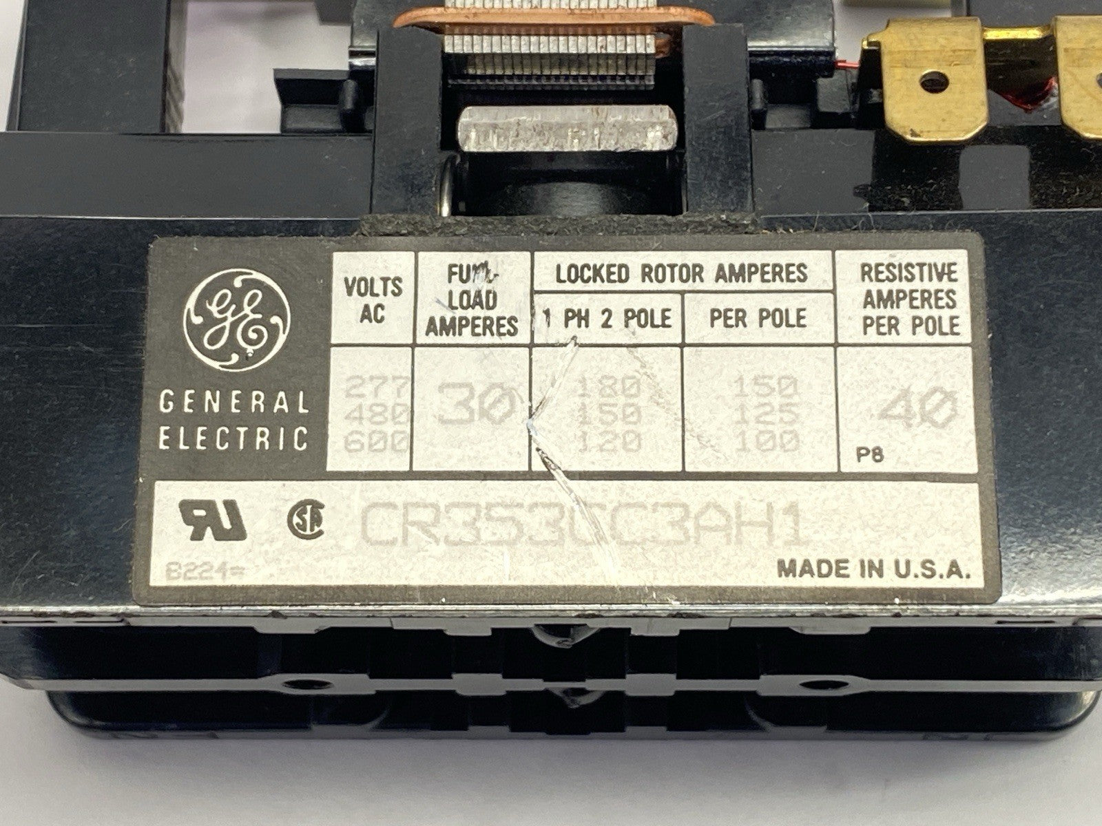 CR353CC3AH1 | General Electric GE Contactor 3-Pole 30A 24V Coil - Used - Maverick Industrial Sales