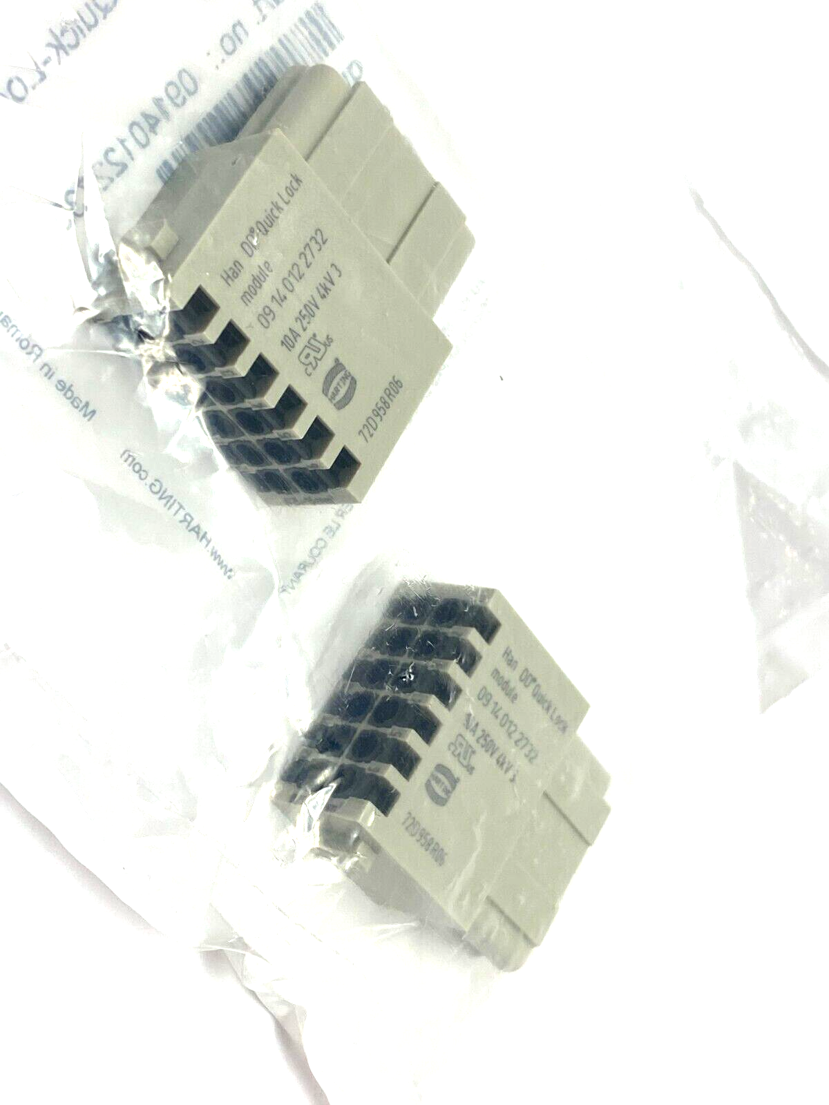 Harting 09140122732 Han DD Quick-Lock Module Female PKG OF 2 - Maverick Industrial Sales
