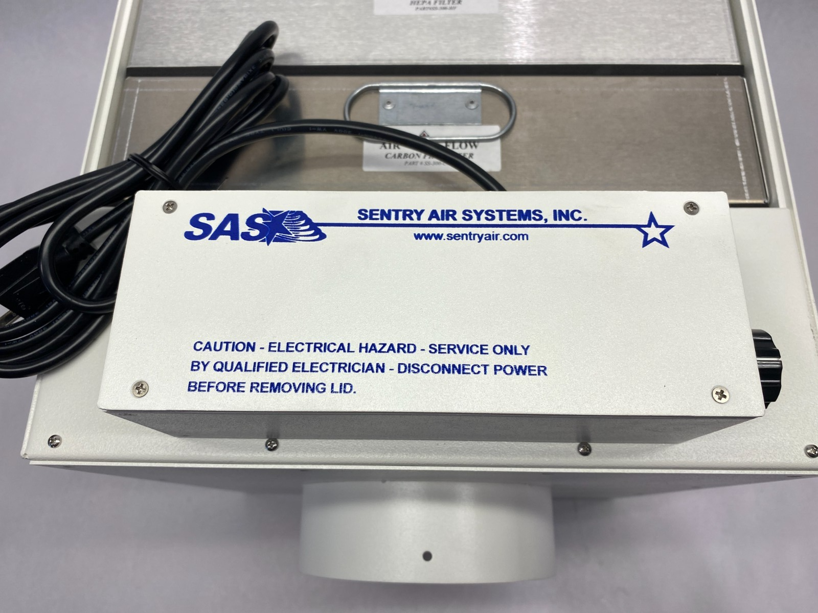 Sentry Air Systems SS-340-DCH Ductless Fume Hood Filter Head Unit - Maverick Industrial Sales