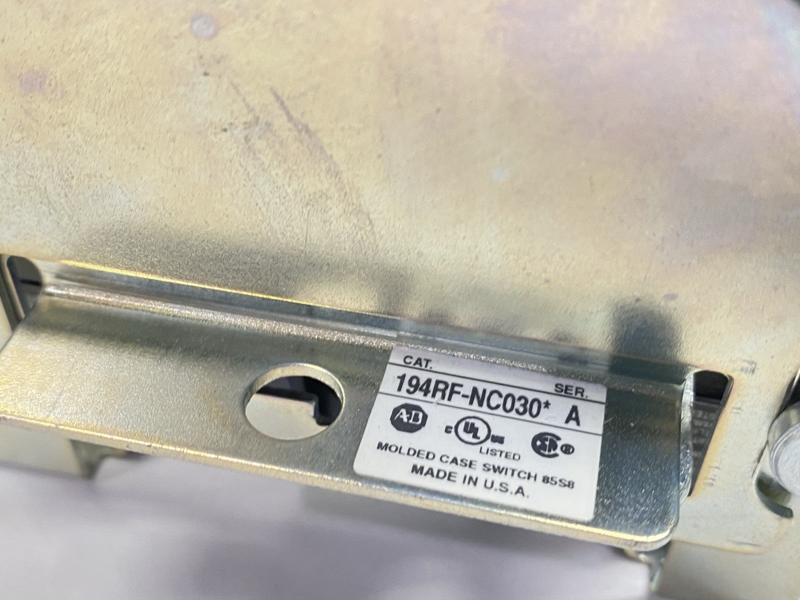 Allen Bradley 194R-NC030P3 Ser B Rotary Disconnect Switch 30A w/ 194R-HS4E Ser A - Maverick Industrial Sales