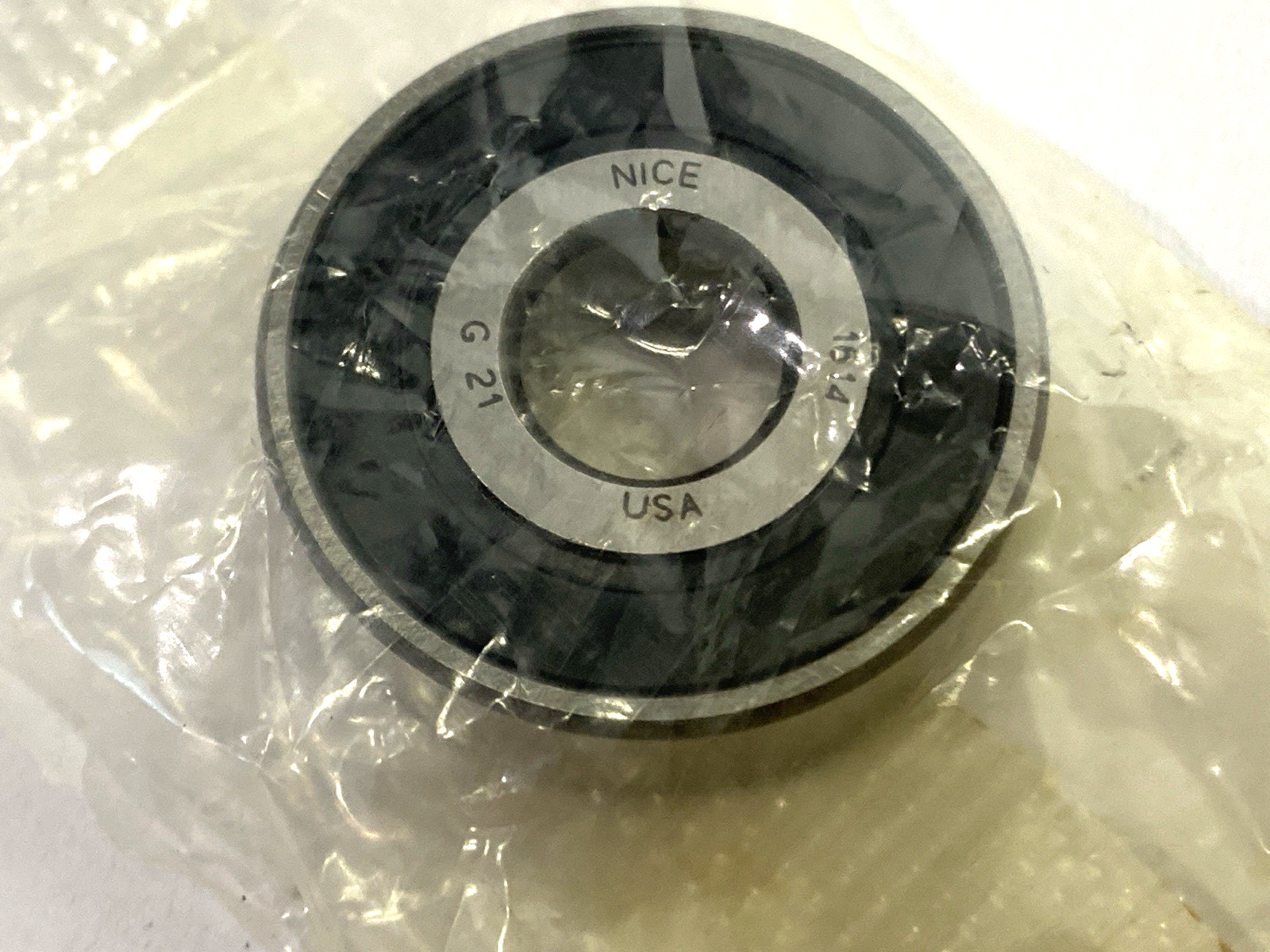 Nice 1614 Deep Groove Ball Bearing 3/8" Bore Dia. 1-1/8" OD - Maverick Industrial Sales
