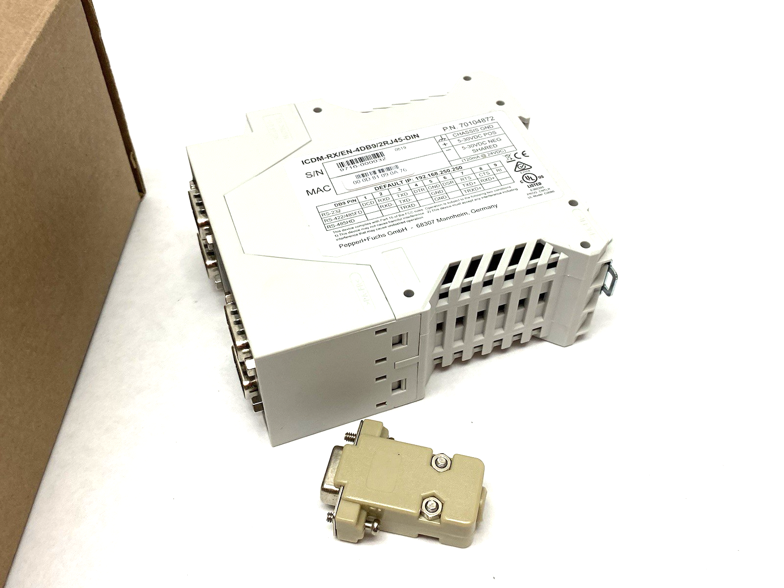 ICDM-RX/EN-4DB9/2RJ45-DIN | Pepperl+Fuchs Comtrol EtherNet/IP +Gateway 70104872 - New Other - Maverick Industrial Sales