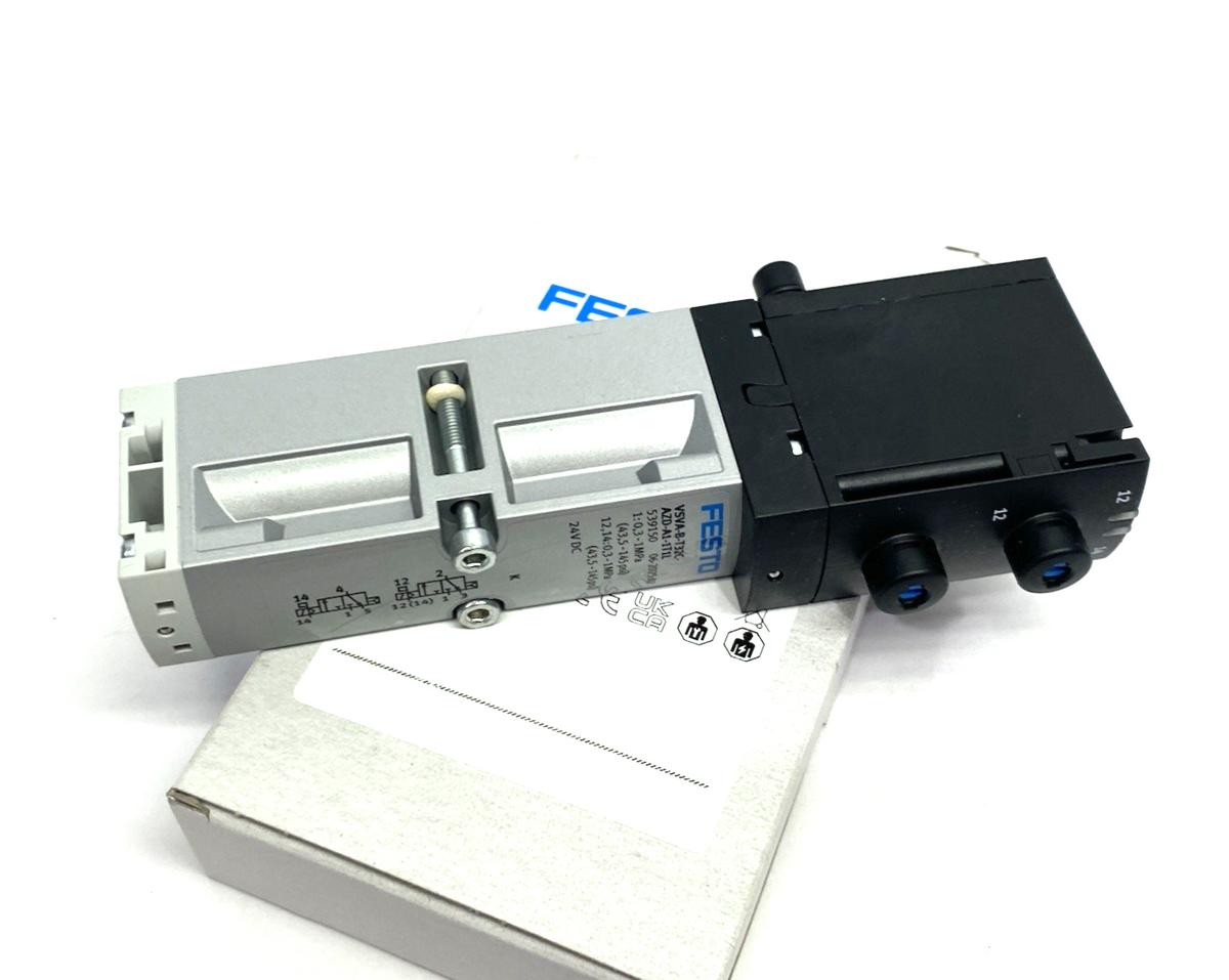 Festo VSVA-B-T32C-AZD-A1-1T1L Solenoid Valve 2x3/2 closed Monostable 539150 - Maverick Industrial Sales