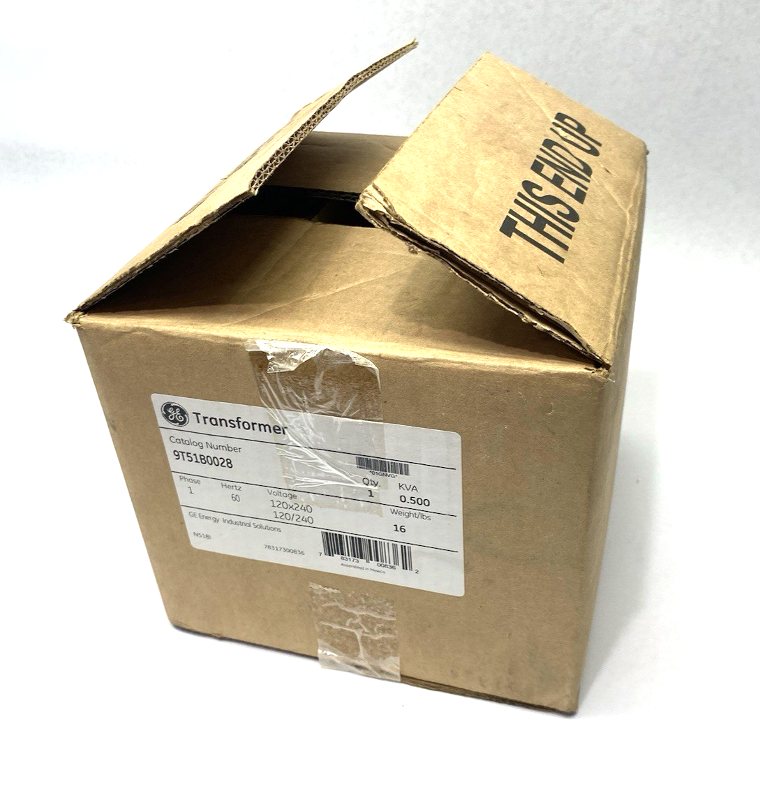 9T51B0028 | ABB General Electric Transformer 1-Phase 1C,0.5kVA,120x240-120/240 - New – Open box - Maverick Industrial Sales