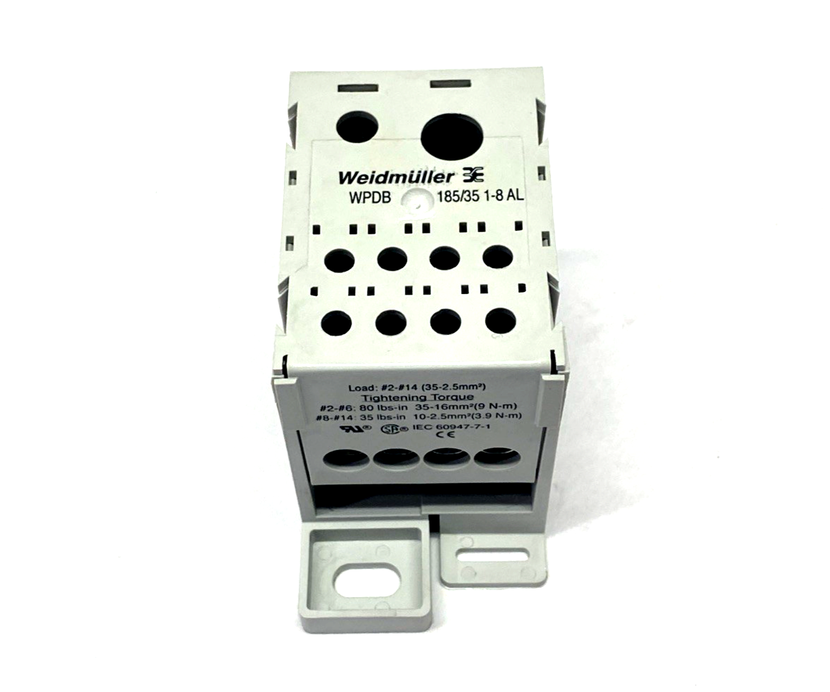 Weidmuller 1879420000 Distribution Block 600V 310A CU9AL, WPDB 185/35 1-8 AL - Maverick Industrial Sales