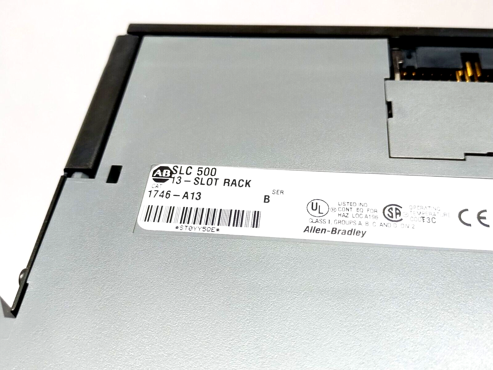 1746-A13, 1746-P2 | Allen Bradley 1746-A13 Ser B SLC 500 13-Slot PLC Chassis w/ 1746-P2 Power Supply - Used - Maverick Industrial Sales