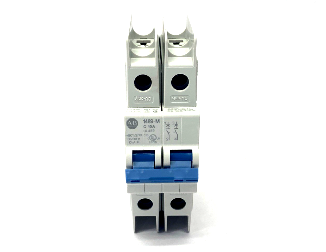Allen Bradley 1489-M2C100 Ser. D Miniature Circuit Breaker 2P 10A Trip C - Maverick Industrial Sales