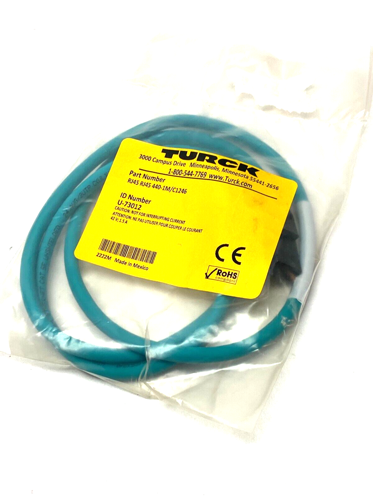 RJ45 RJ45 440-1M/C1246,U-73012 | Turck RJ45 RJ45 440-1M/C1246 Double ...