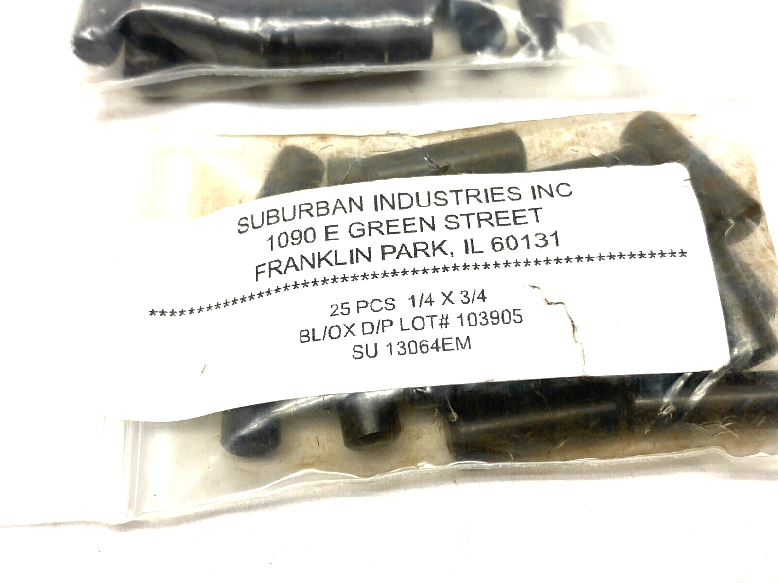 Suburban Industries 98381A328 Dowel Pin Black-Oxide Alloy 1/4" Dia LOT OF 50 - Maverick Industrial Sales