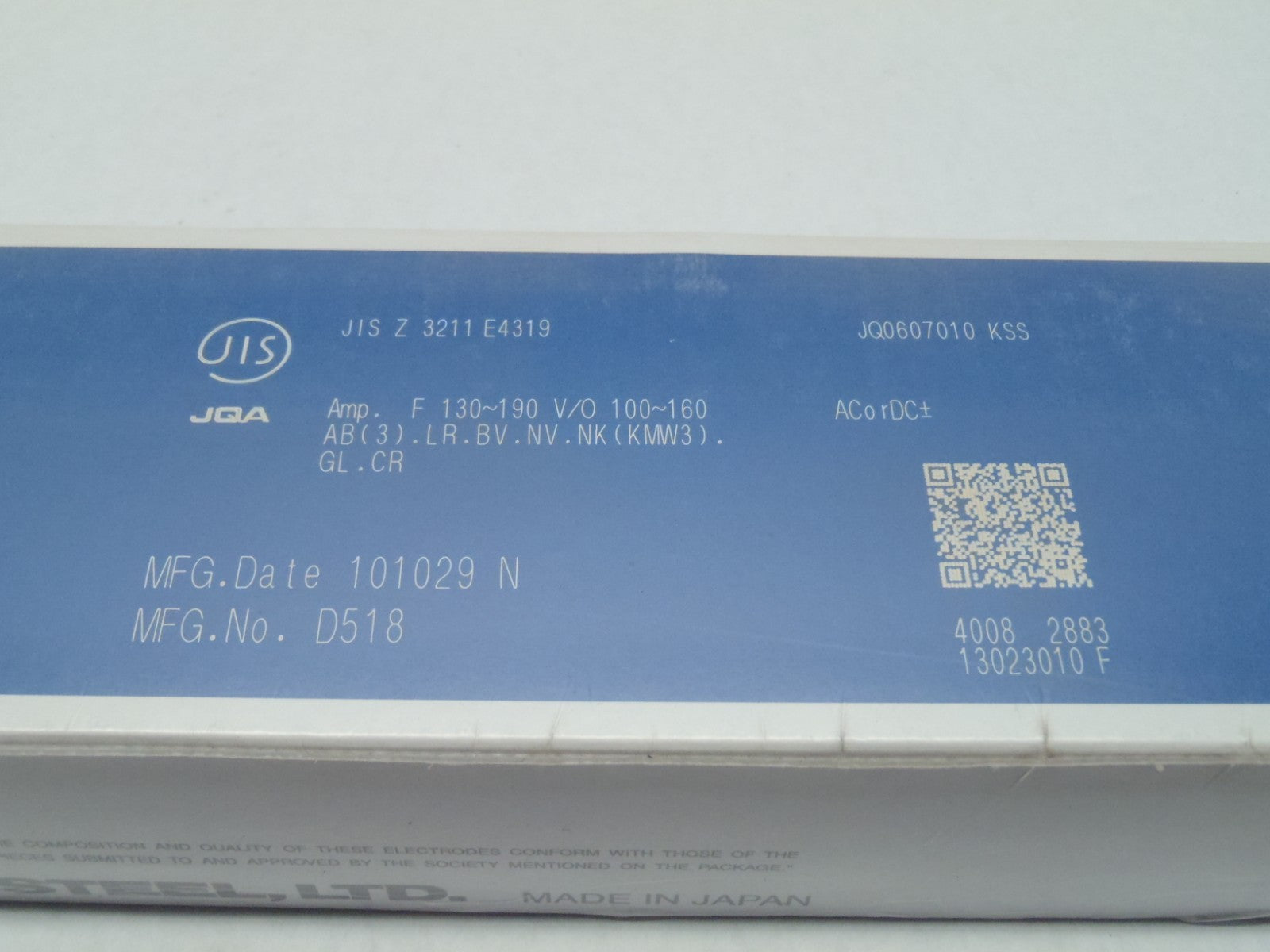 Kobelco Familiarc B-14, 4.0x450mm Welding Electrodes Rods 5KG box - Maverick Industrial Sales