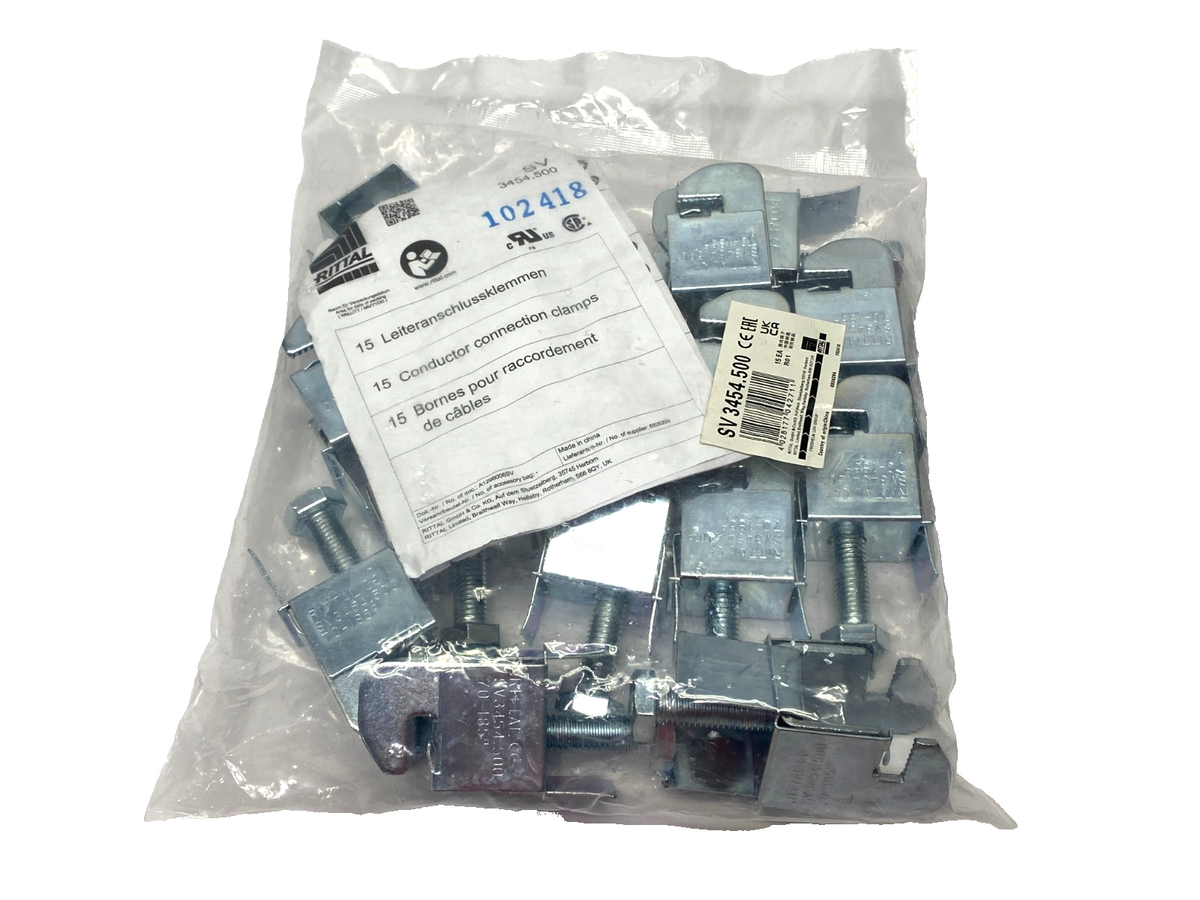 SV 3454500 | Rittal Conductor Terminal, Carbon Steel, Zinc-Plated, PACK OF 15 - New - Maverick Industrial Sales