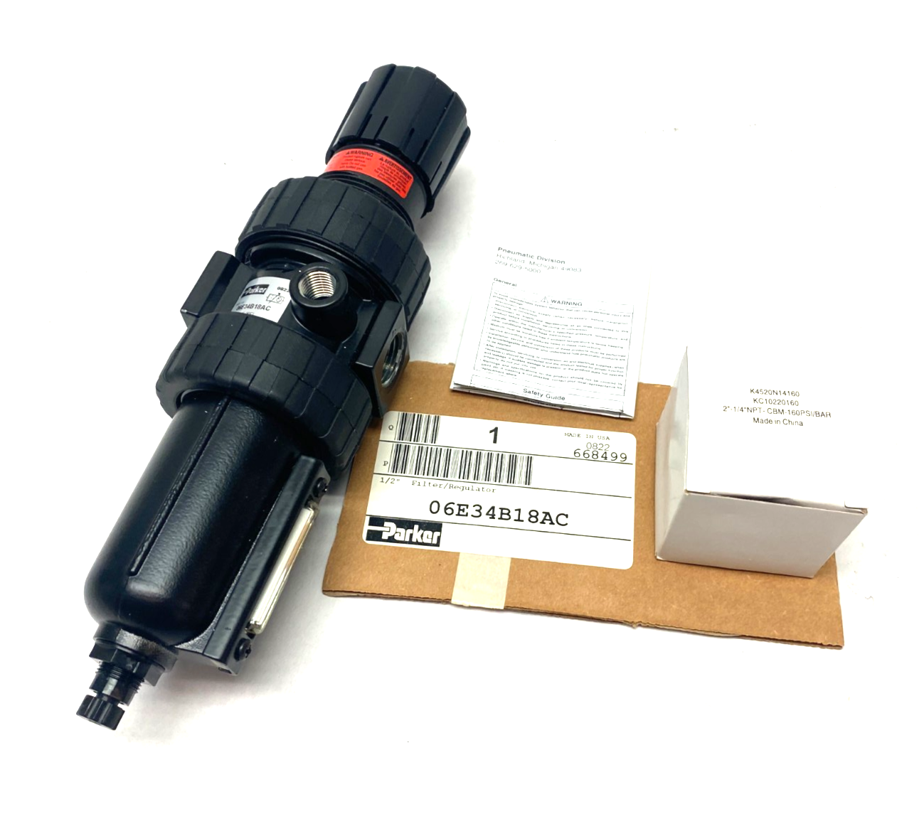 Parker 06E34B18AC Modular Filter/Regulator 1/2" NPT 5 Micron - Maverick Industrial Sales
