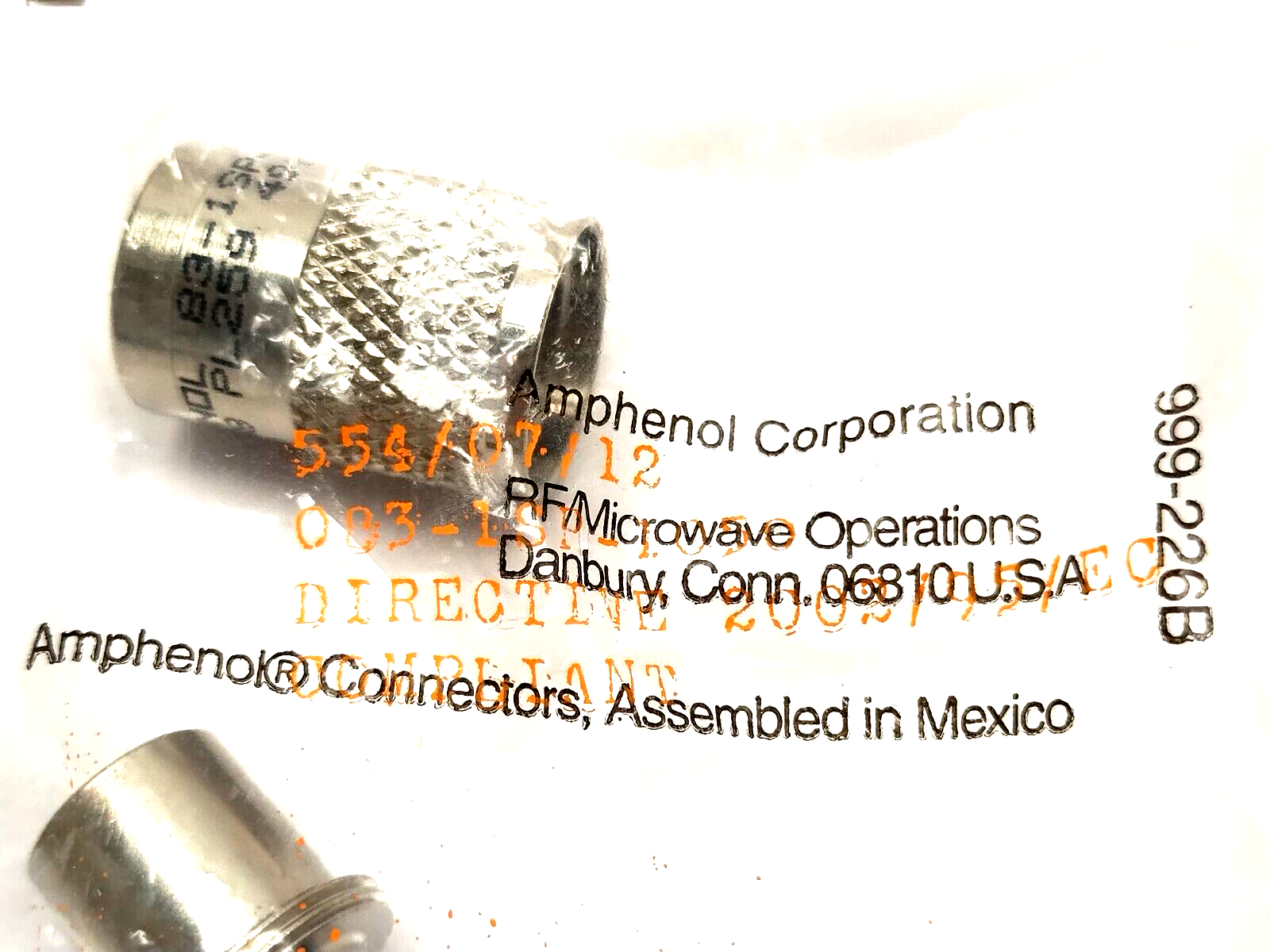Amphenol 083-1SP-1050 RF UHF Connector Straight Solder Plug 50 Ohm - Maverick Industrial Sales