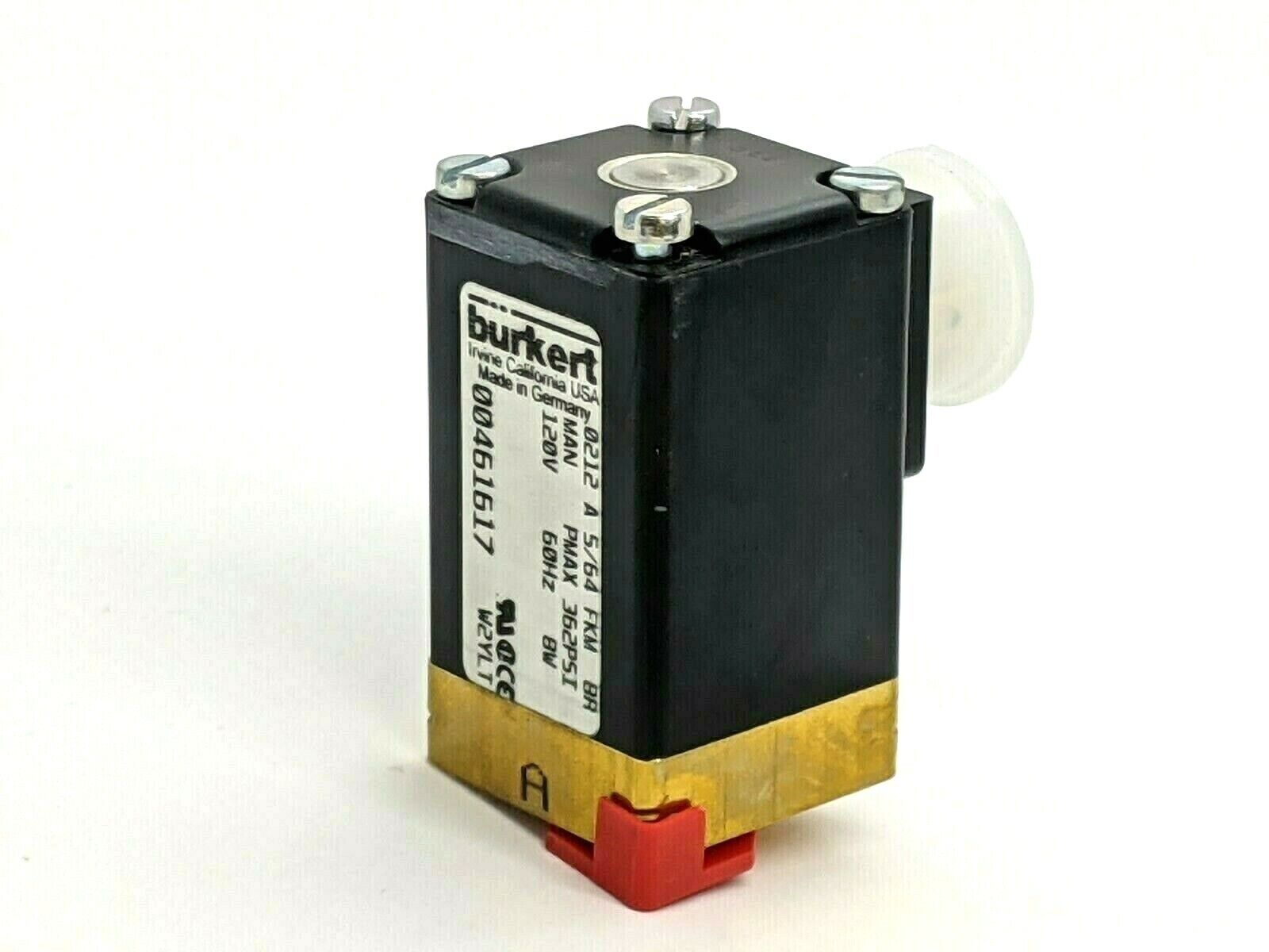 Burkert 0212 A 5/64 FKM BR 2/2 Way Direct-Acting Plunger Valve 00461617 - Maverick Industrial Sales