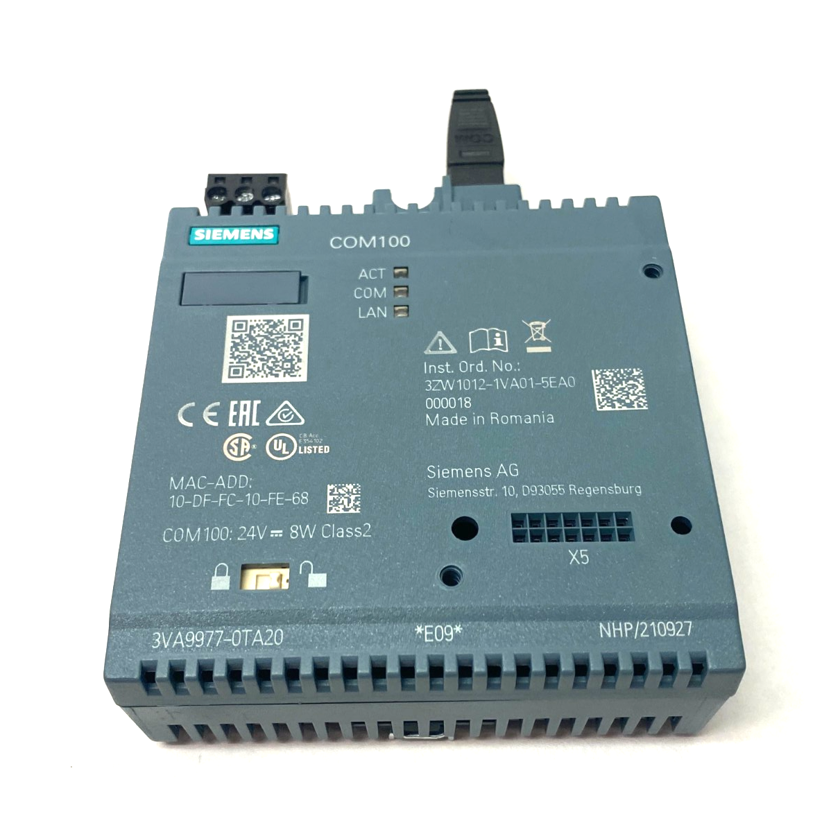 Siemens 3VA9977-0TA20 SENTRON COM100 Breaker Data Server Accessory Module - Maverick Industrial Sales