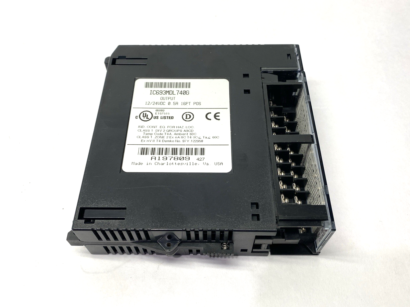IC693MDL740G | GE Fanuc Output Module 12/24VDC 0.5A 16PT POS LOGIC - Used - Maverick Industrial Sales