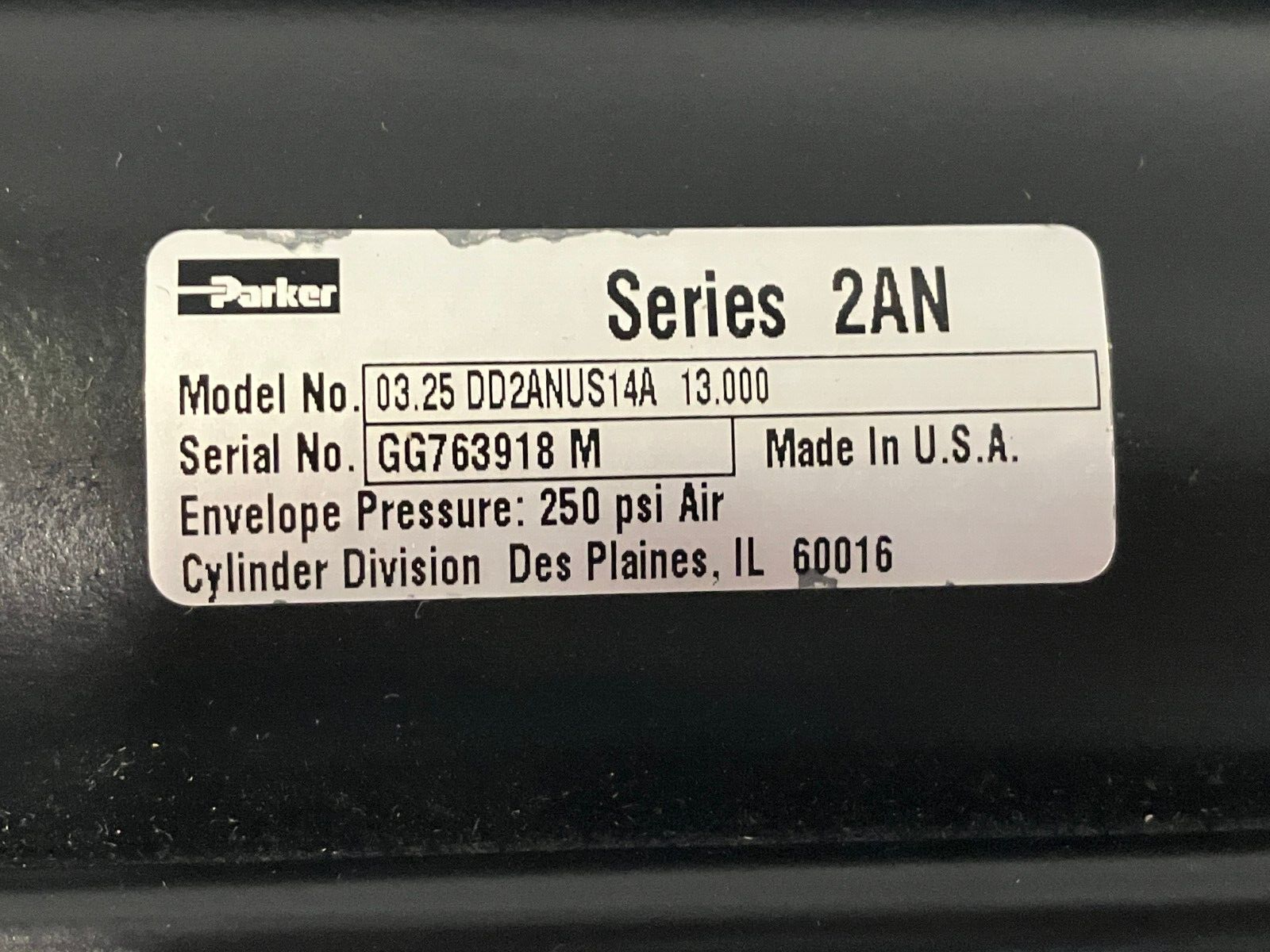 Parker 03.25 DD2ANUS14A 13.000 Cylinder Series 2AN - Maverick Industrial Sales