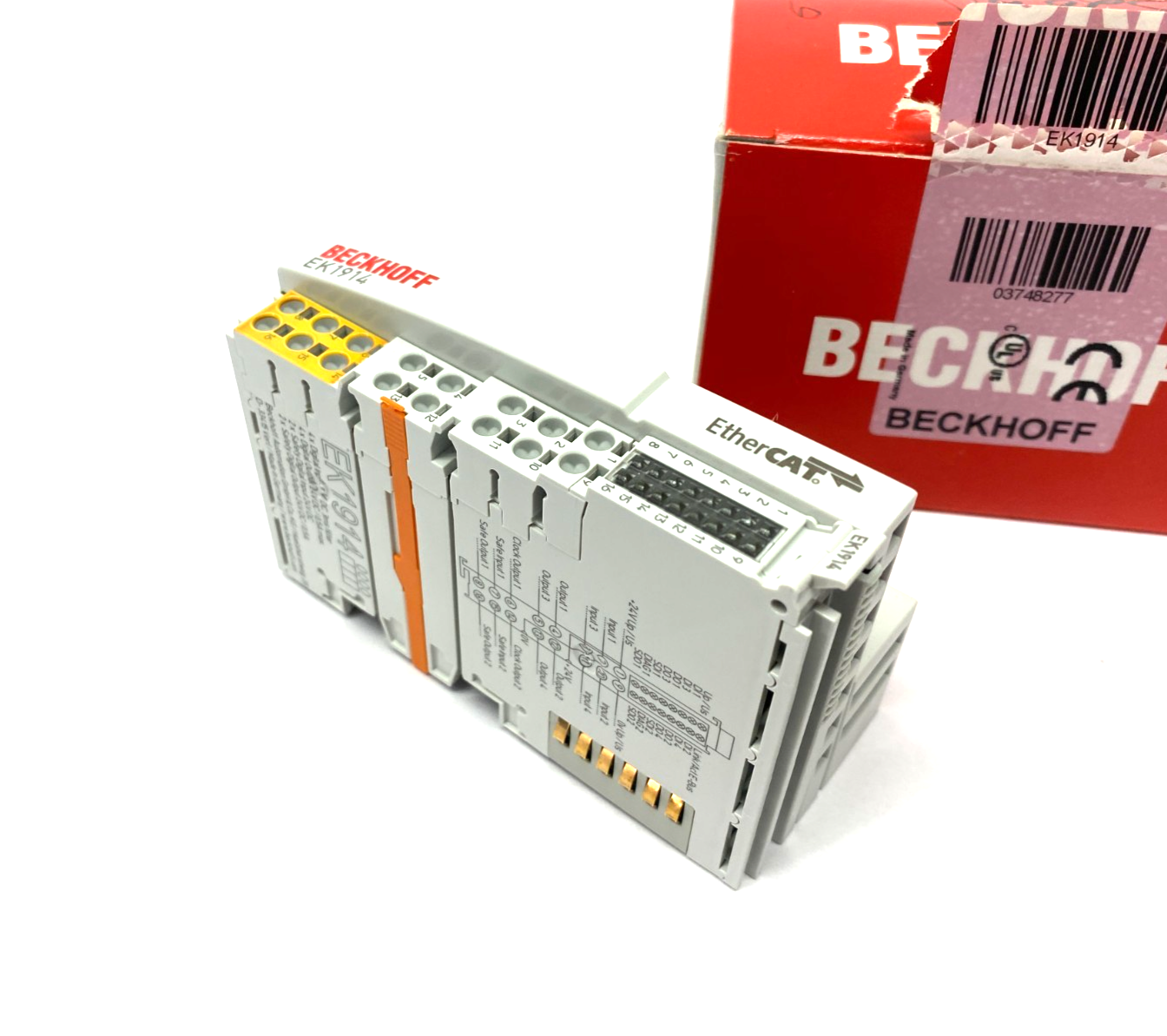 Beckhoff EK1914 EtherCAT Coupler w/ Integrated Digital Standard & Safety I/Os - Maverick Industrial Sales
