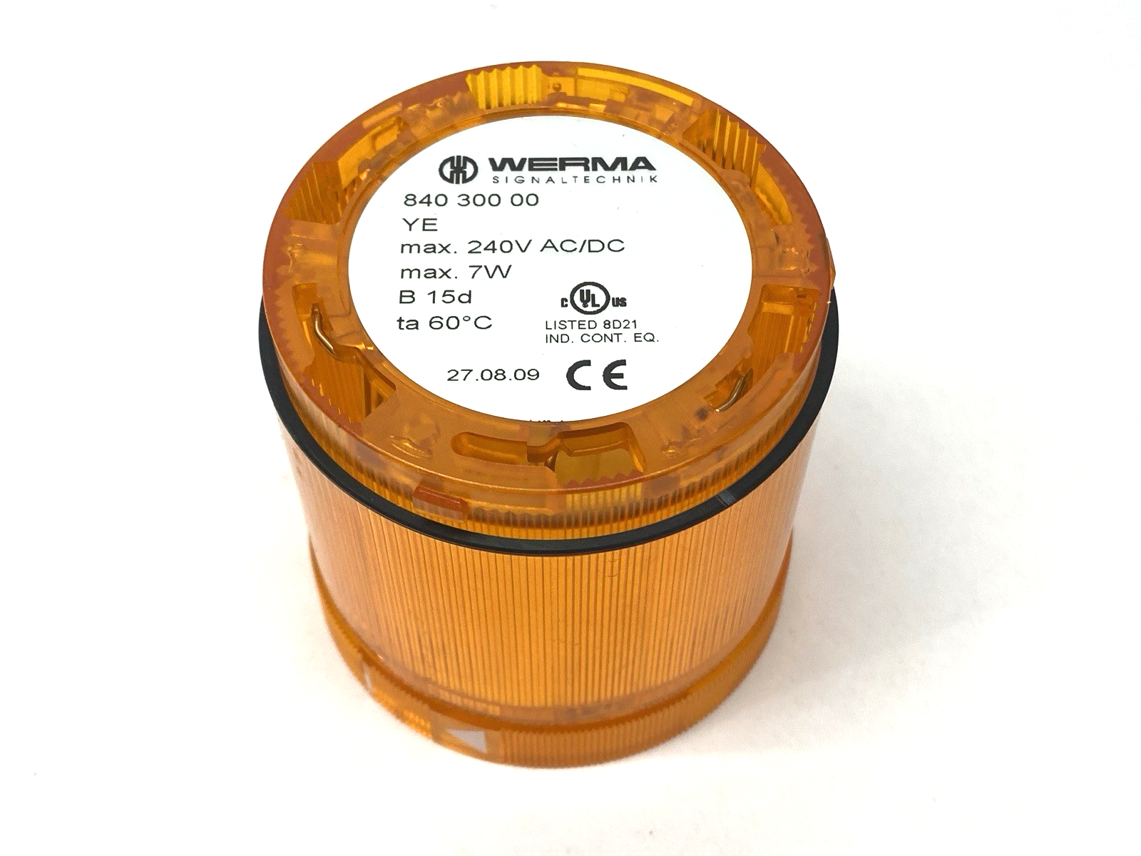 Werma 84030000 Yellow Permanent Light Element 70mm Diameter 12-230VAC/DC YE - Maverick Industrial Sales