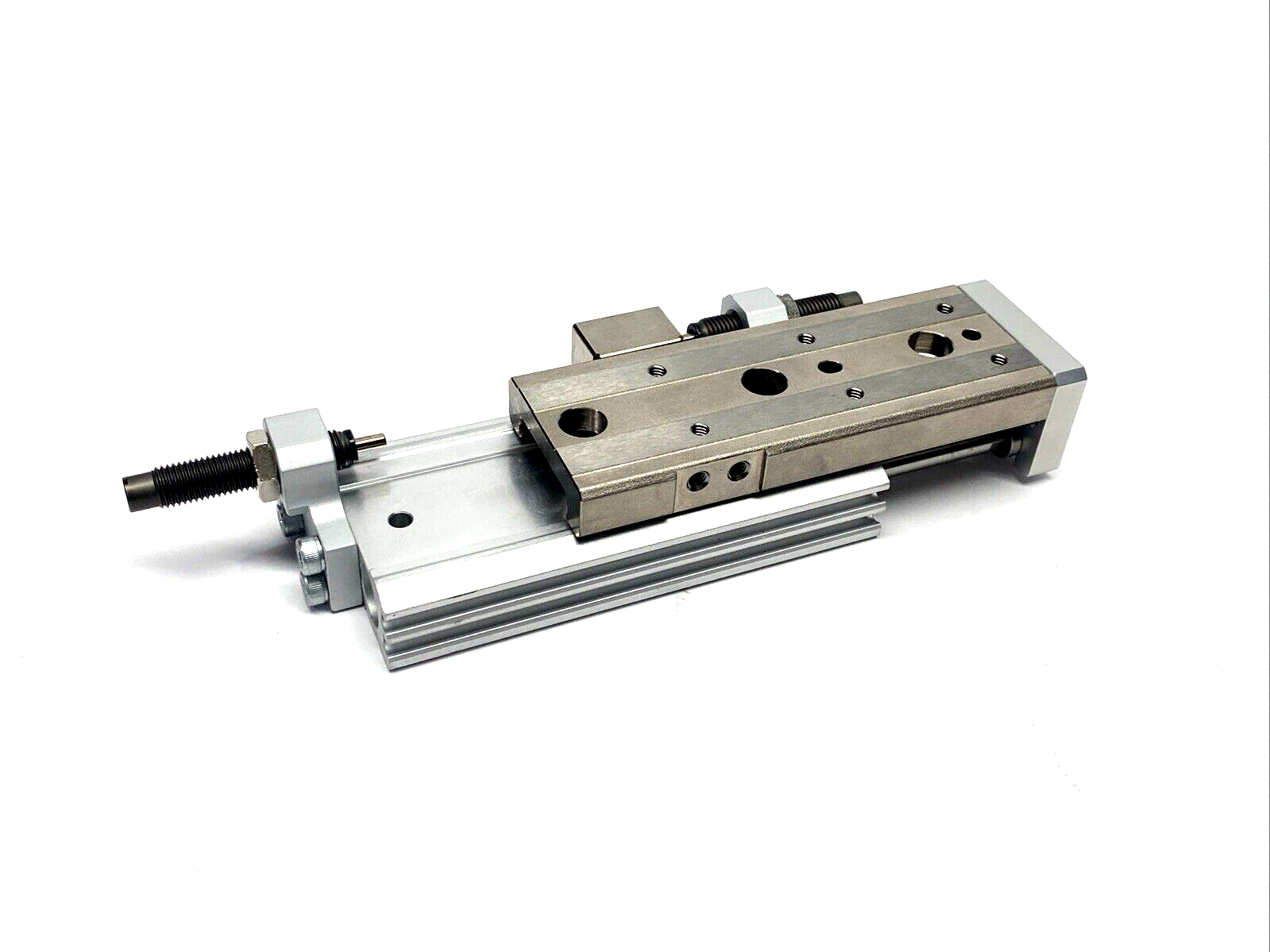 SMC MXQ12L-50B Pneumatic Precision Slide Table 12mm Bore 50mm Stroke - Maverick Industrial Sales
