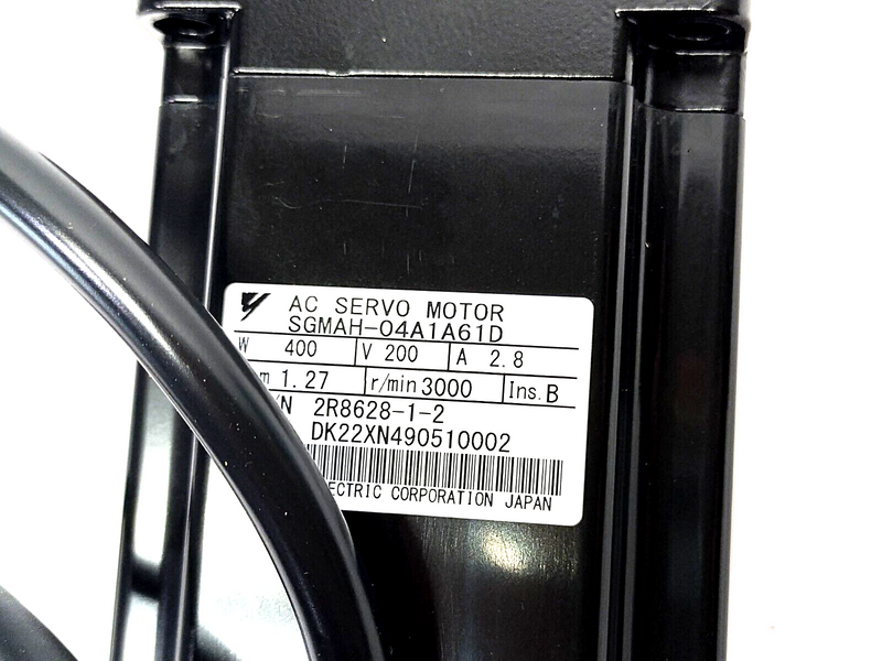 Yaskawa SGMAH-04A1A61D Servo Motor 1.27Nm 3000rpm,  400W 200V 2.8A - Maverick Industrial Sales