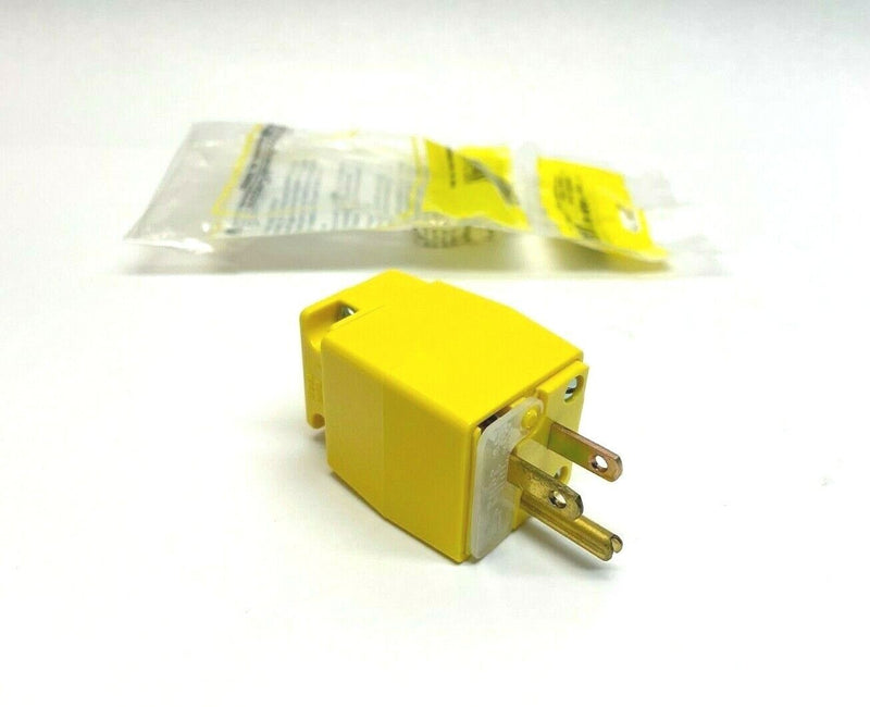 Woodhead 14F47 Safeway Fused Plug, 15A, 125V, NEMA 5-15, Yellow - Maverick Industrial Sales