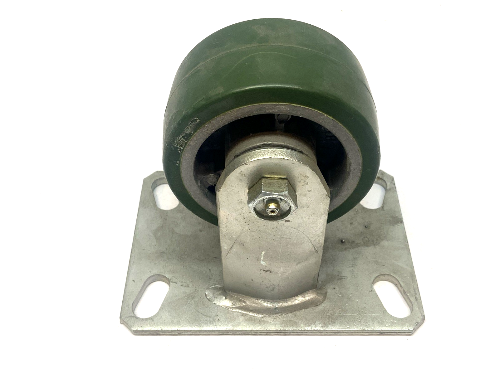 AJ0420219 | Albion 4" x 2" Flat Caster Wheel Green - Used - Maverick Industrial Sales