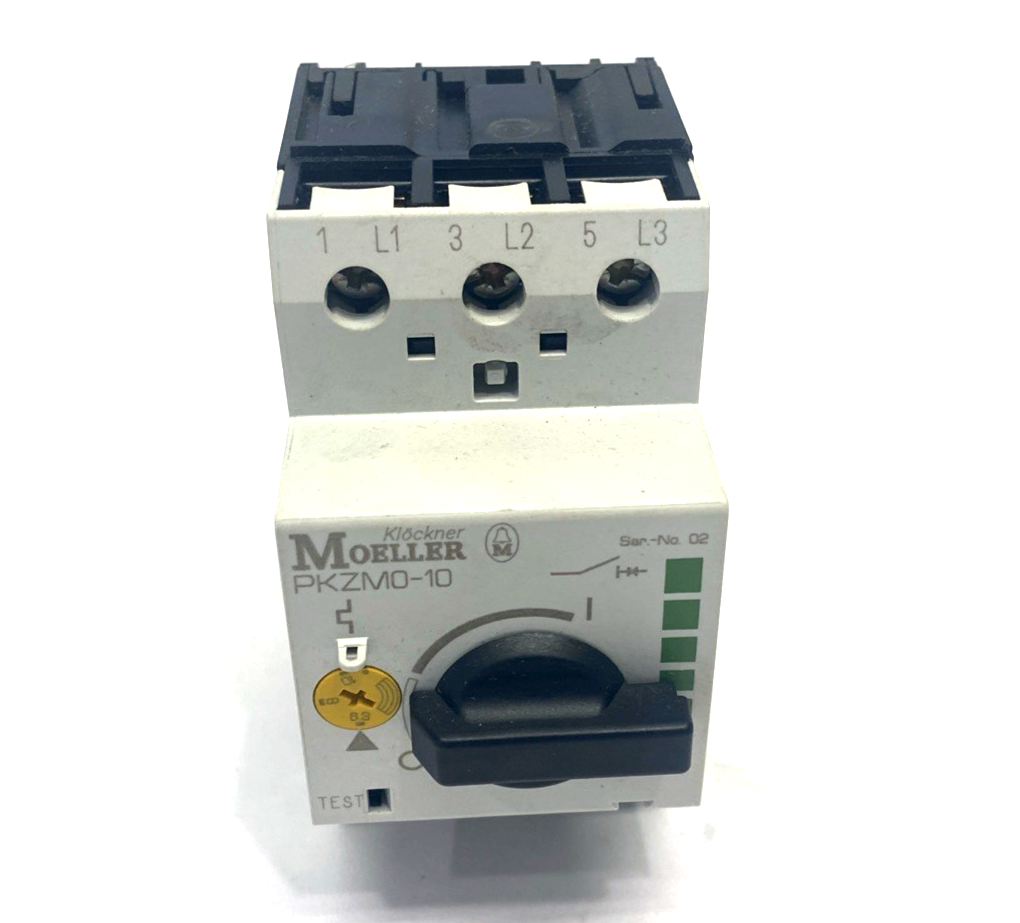 Moeller PKZM0-10 IEC motor control Manual Motor Protector, 10A, 45mm Frame - Maverick Industrial Sales