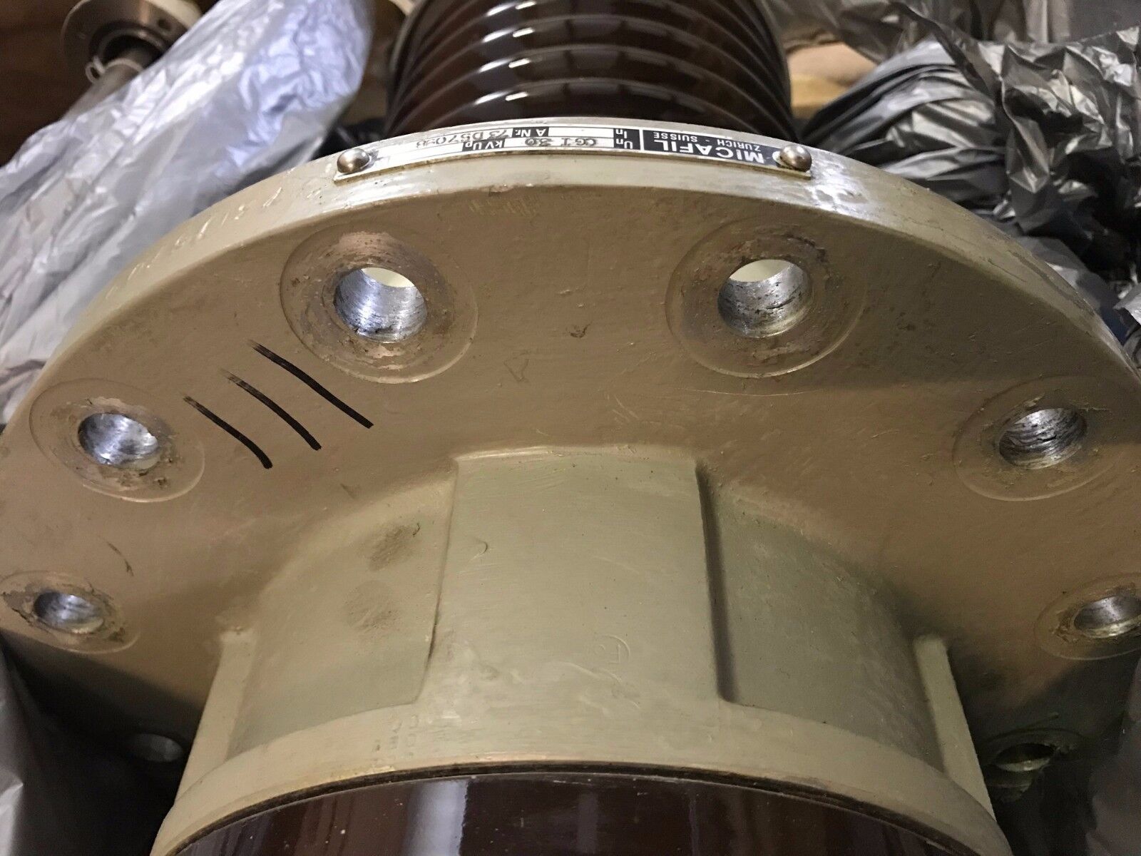 MICAFIL CGI 30 kV, 73D57098 Insulator Electrical Transformer Bushing, ABB - Maverick Industrial Sales