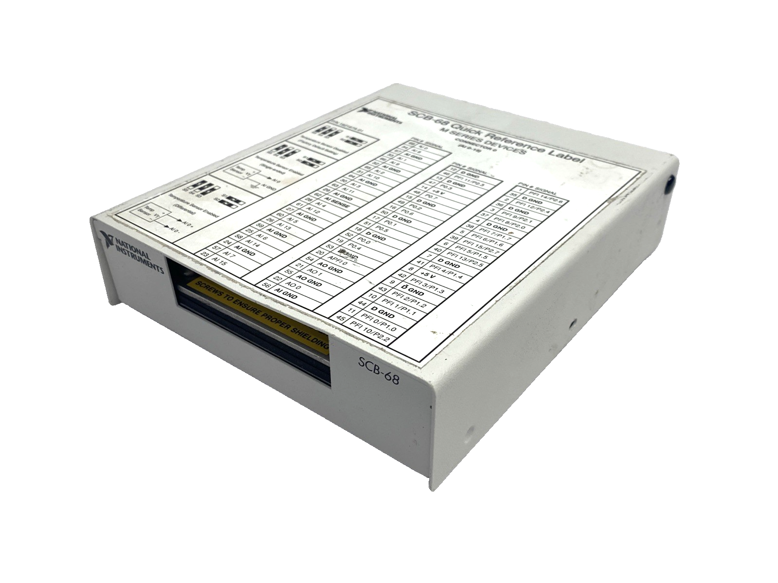 SCB-68 | National Instruments 68-Pin Shielded I/O Terminal Block Unit 182469F-01L - For parts or not working - Maverick Industrial Sales