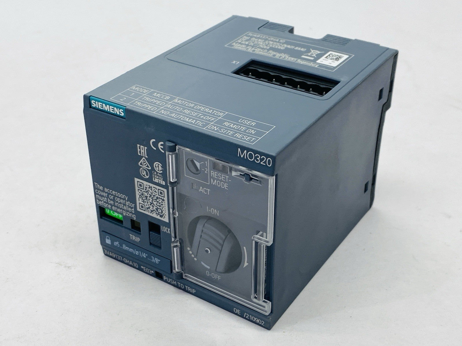 Siemens 3VA9137-0HA10 Manual Motor Operator Breaker 3VA 24-60VDC - Maverick Industrial Sales