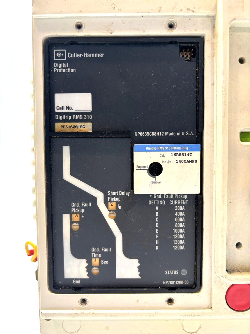 Cutler Hammer RDC316T35W Industrial Circuit Breaker, 1600A, 1485D01G46, RDC 100k - Maverick Industrial Sales