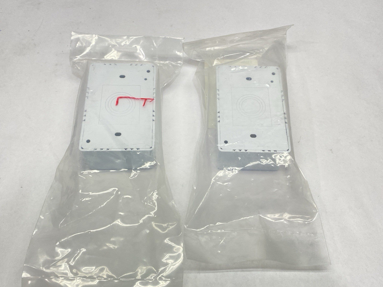 HellermannTyton TSRW-JB2 Single Gang Junction Box 2" Deep PVC White LOT OF 2 - Maverick Industrial Sales