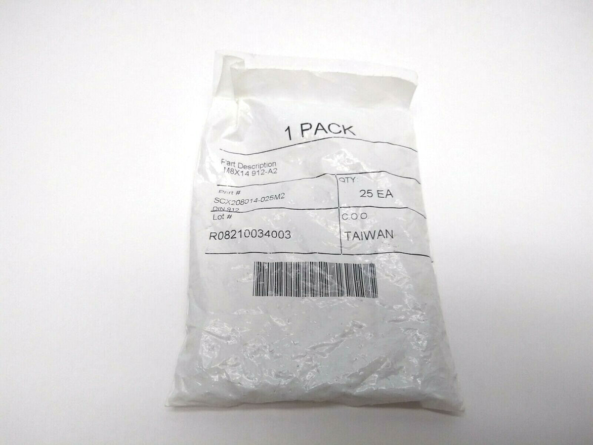 SCX208014-025M2 M8X14 912-A2 Socket Head Cap Screw PK of 25 - Maverick Industrial Sales