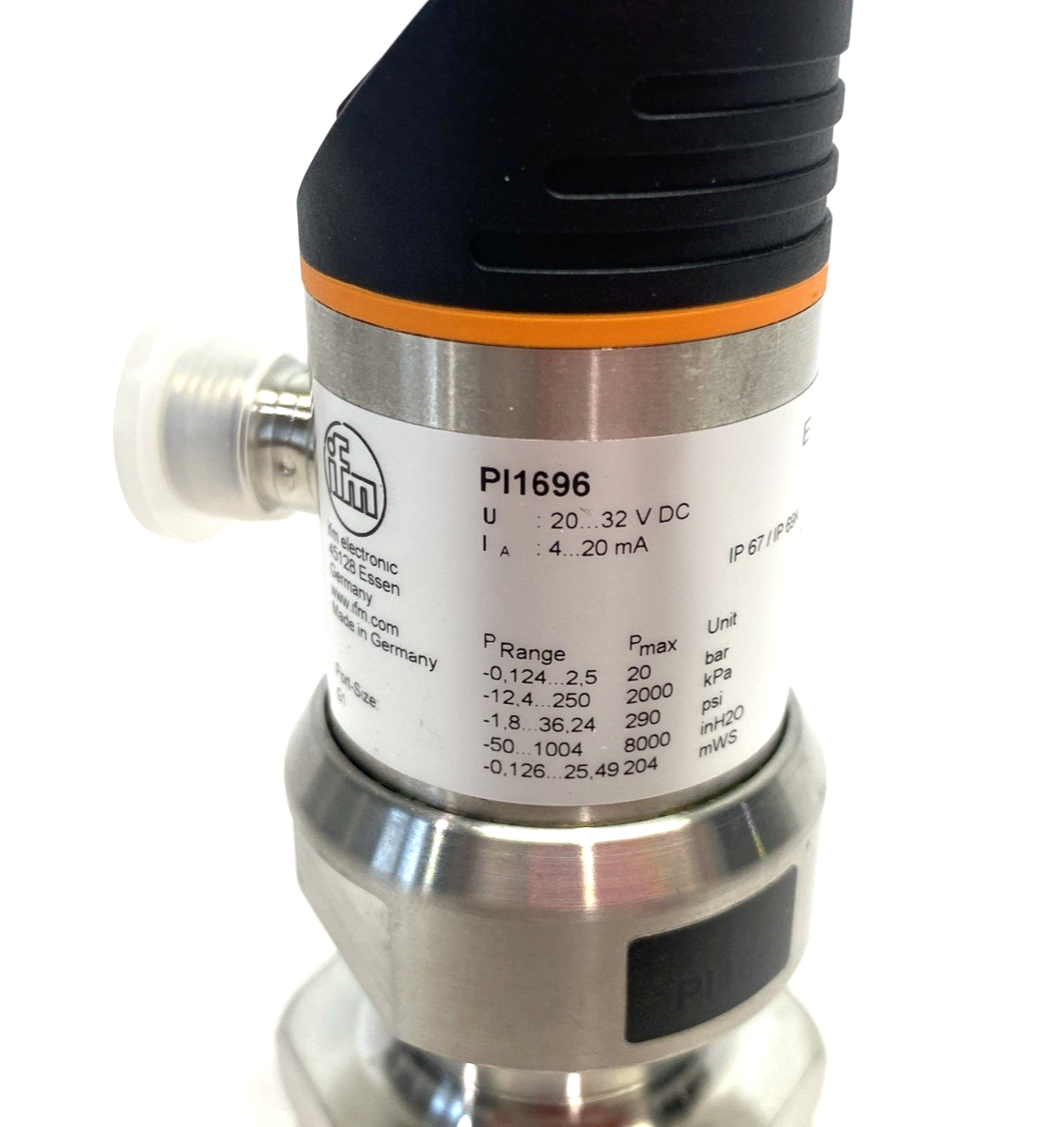 ifm PI1696 Flush Pressure Sensor with Display PI-2,5-REA01-E-ZVG/US/ /P - Maverick Industrial Sales