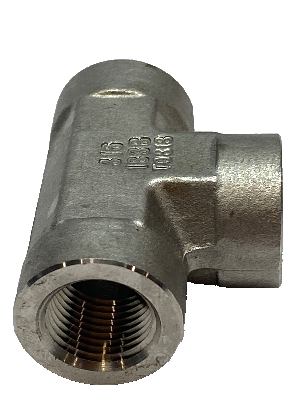 Parker 3/8 MMO-SS Female Pipe Tee 3/8-18 NPTF Stainless Steel Fitting - Maverick Industrial Sales
